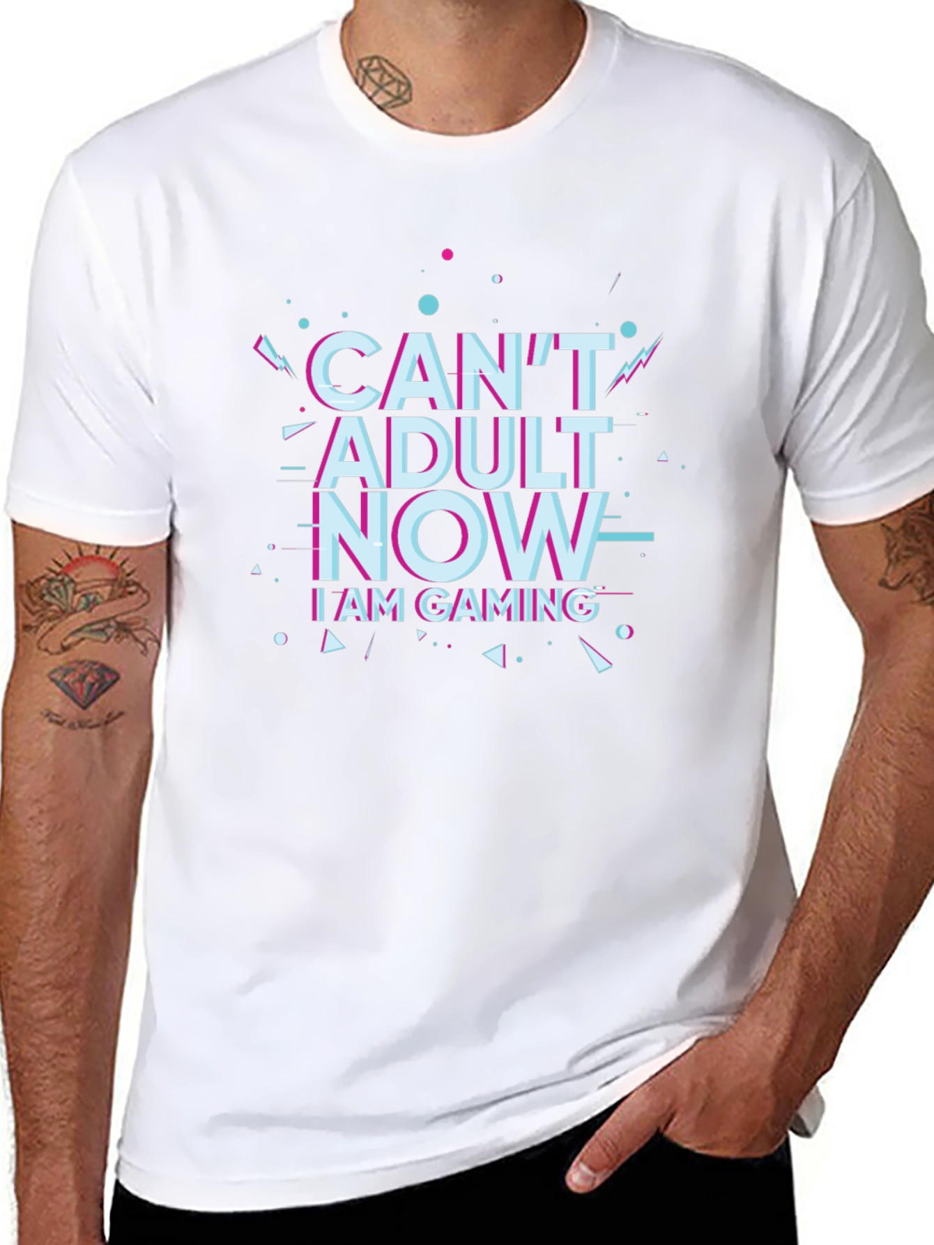 Cant Adult Now Gaming Black T-Shirt