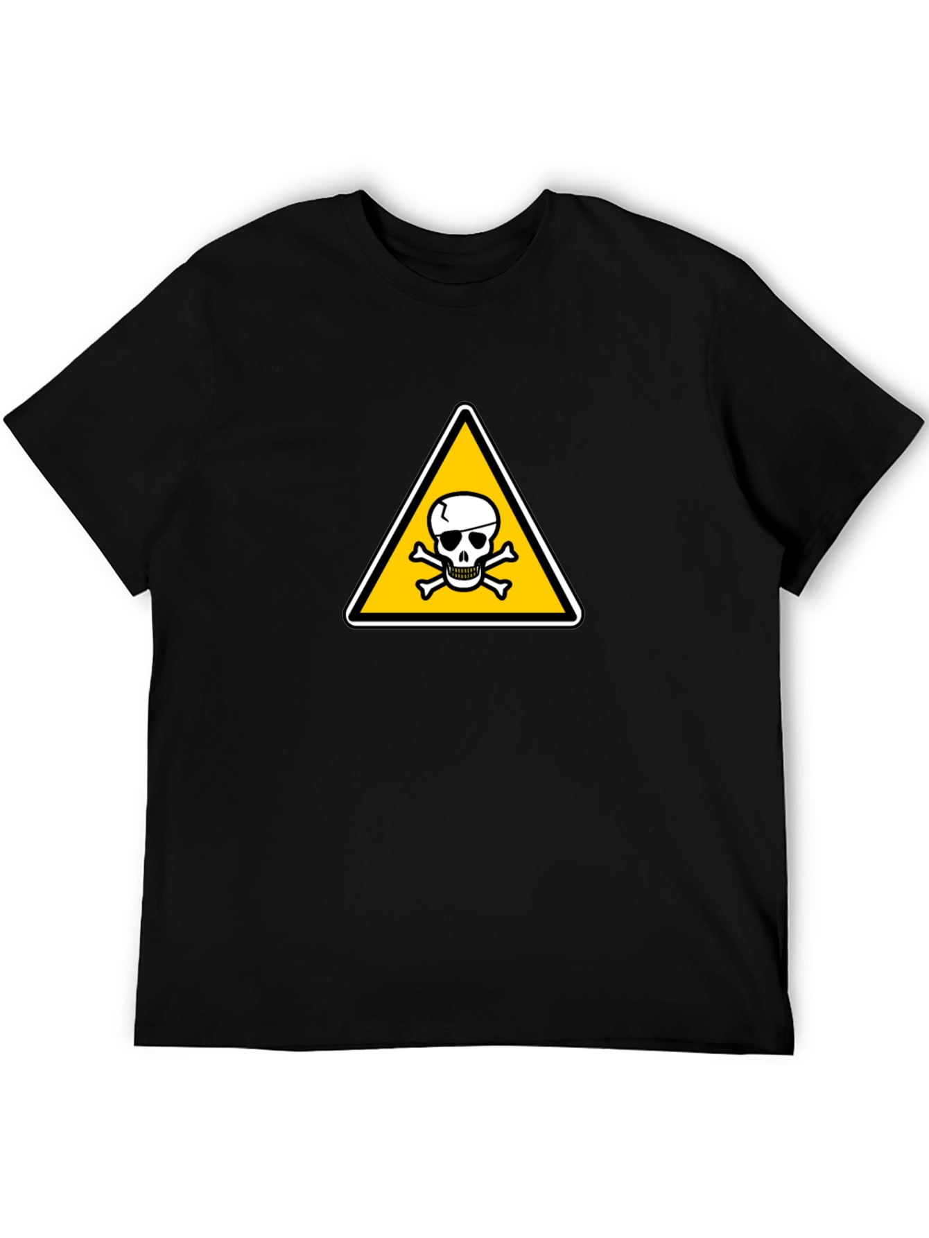 Hazard Symbol T-Shirt: Classic Skull & Crossbones Design
