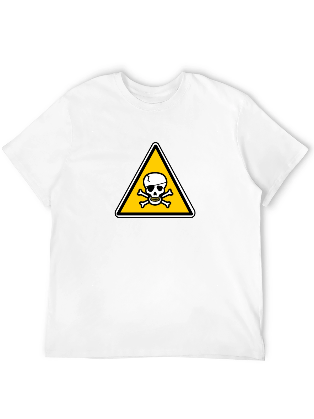 Hazard Symbol T-Shirt: Classic Skull & Crossbones Design