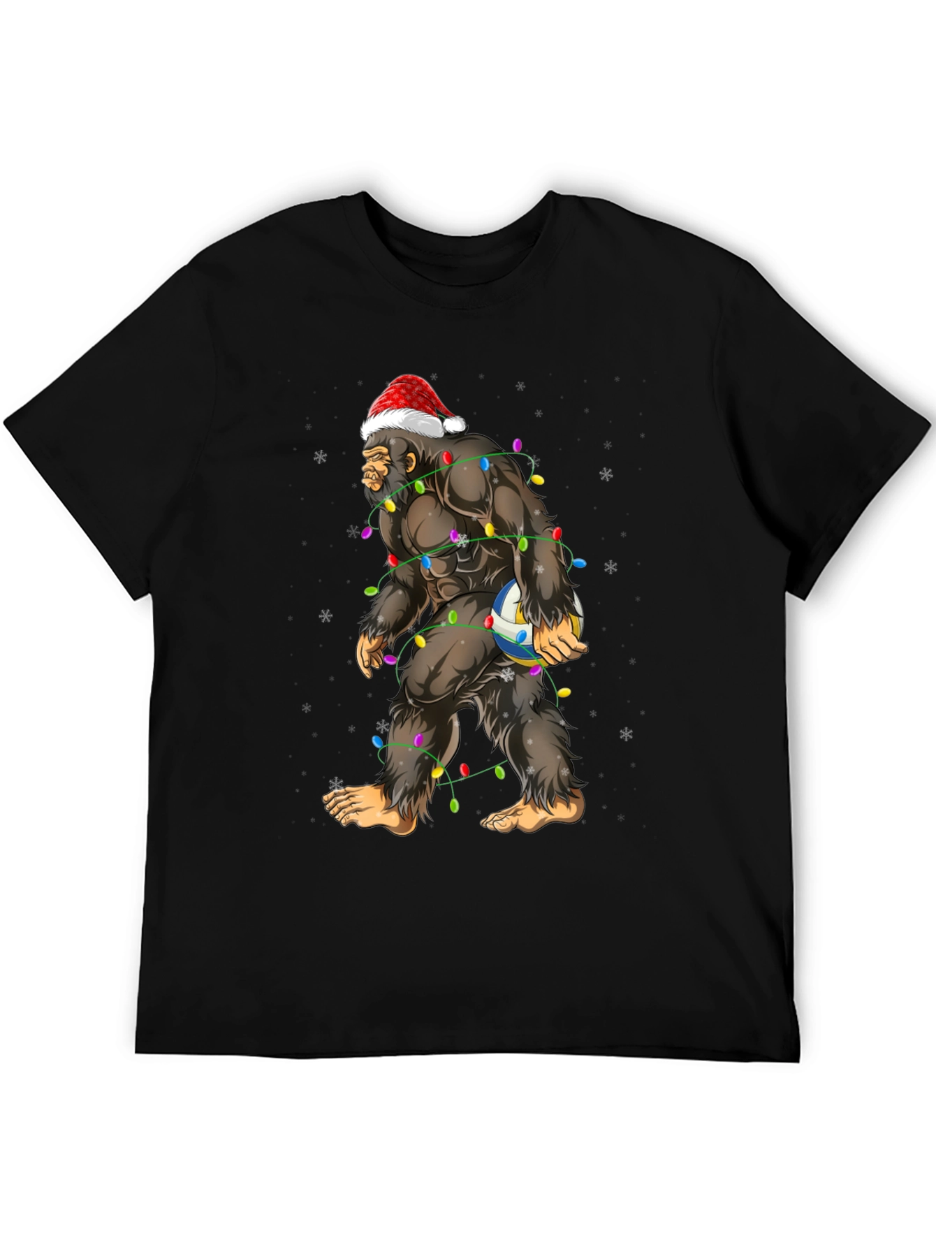 Bigfoot Santa Volleyball T-Shirt