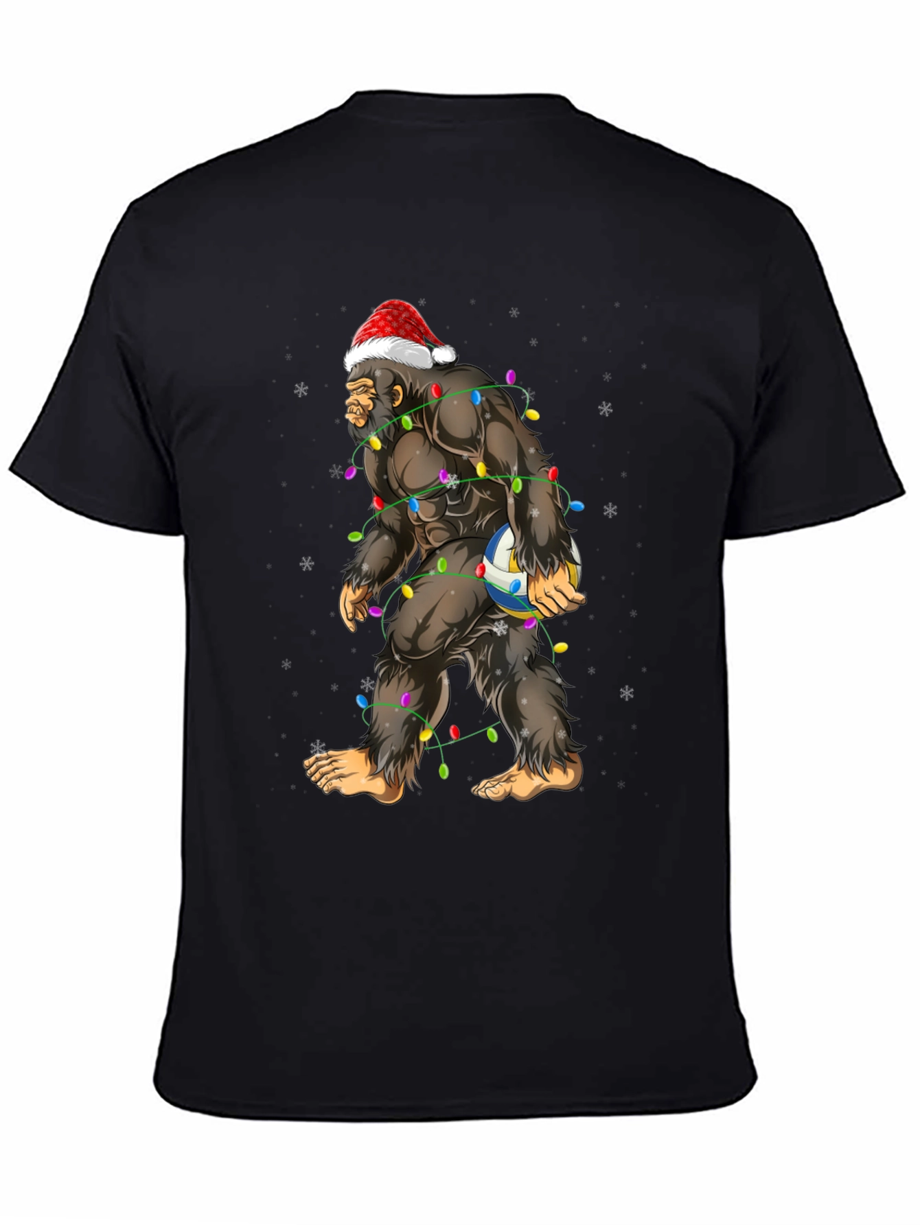 Bigfoot Santa Volleyball T-Shirt