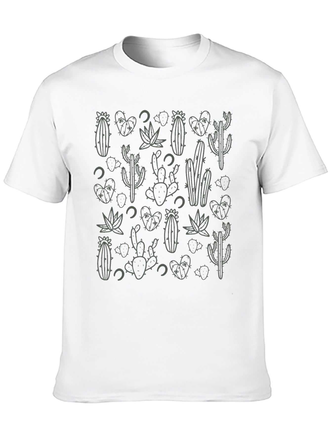 Cactus Pattern T-Shirt - Desert Style Tee