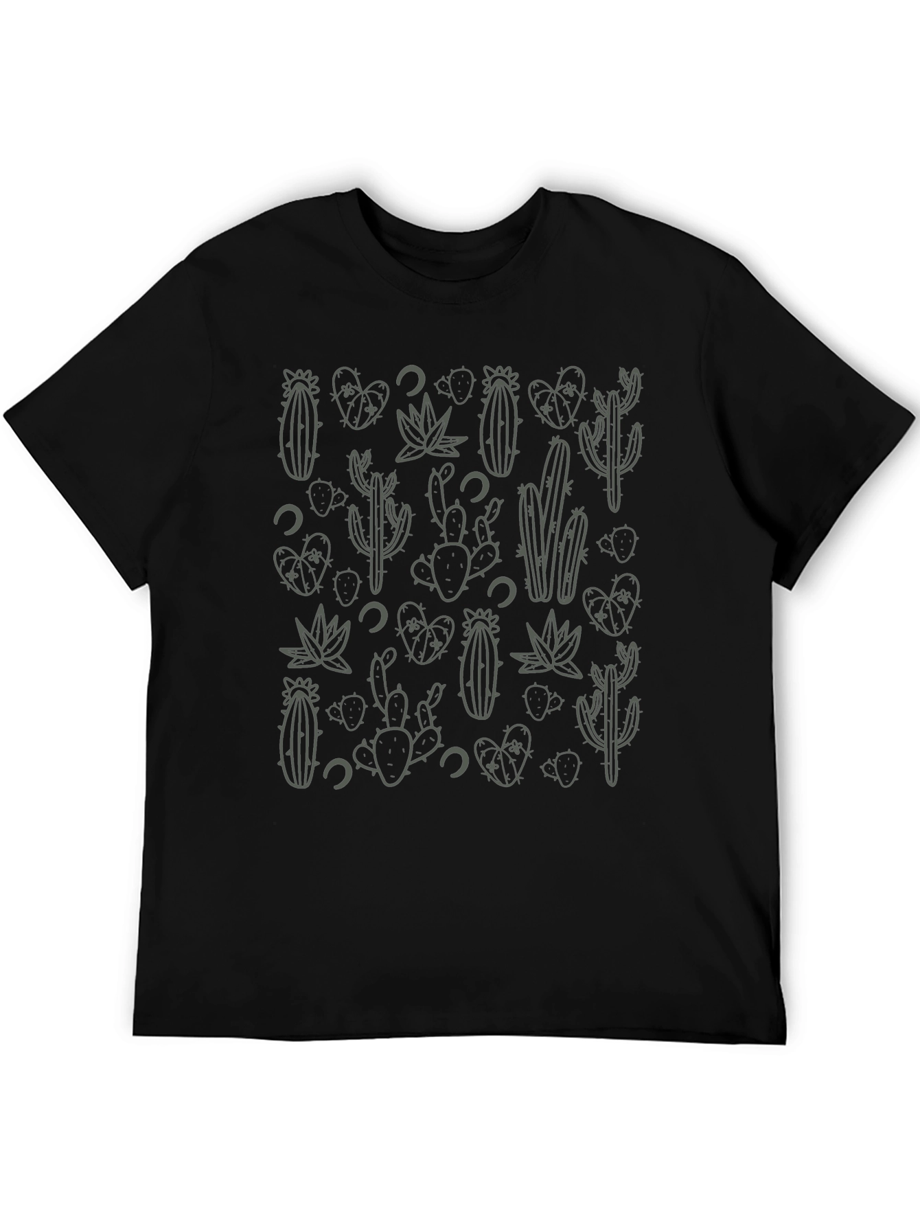 Cactus Pattern T-Shirt - Desert Style Tee