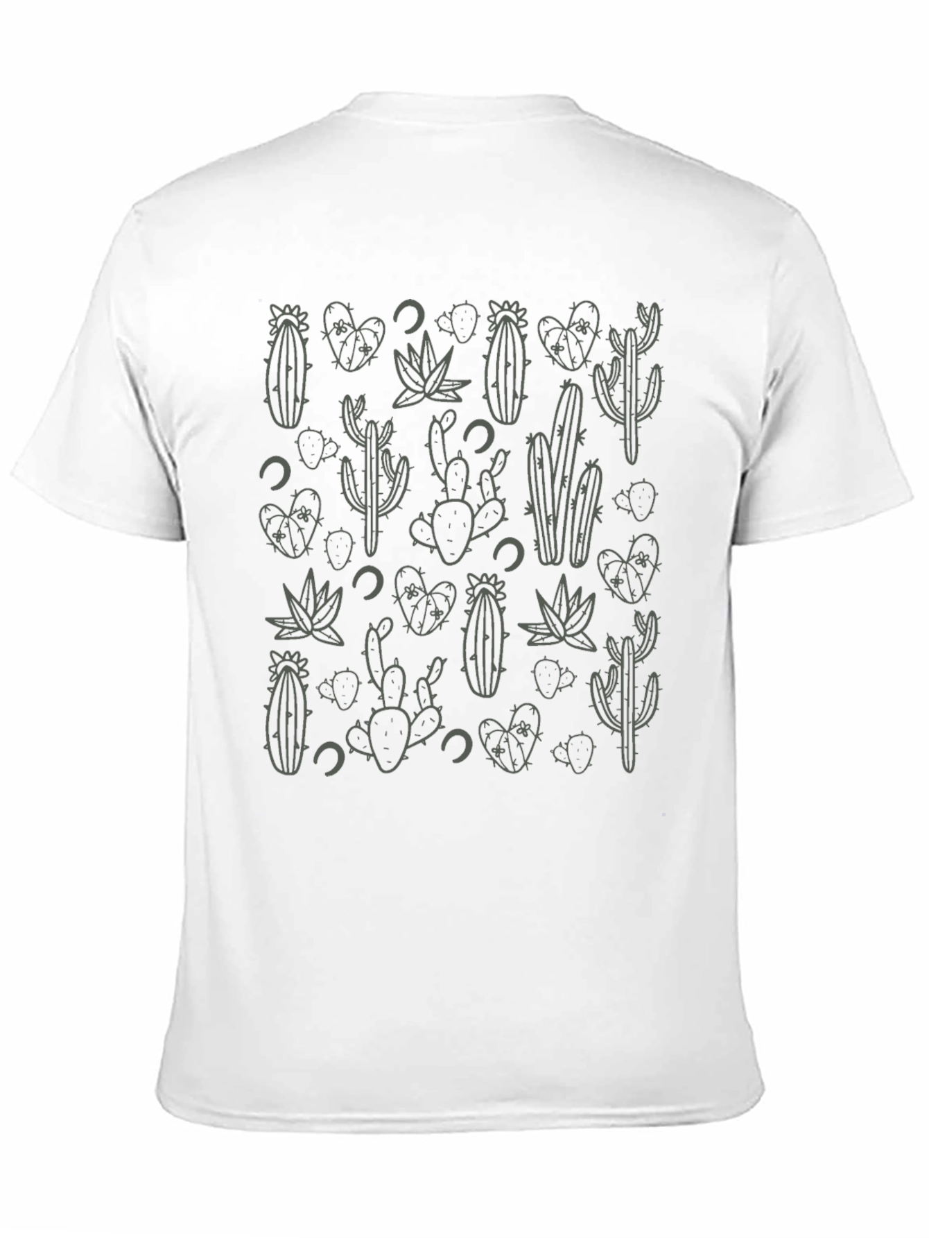 Cactus Pattern T-Shirt - Desert Style Tee