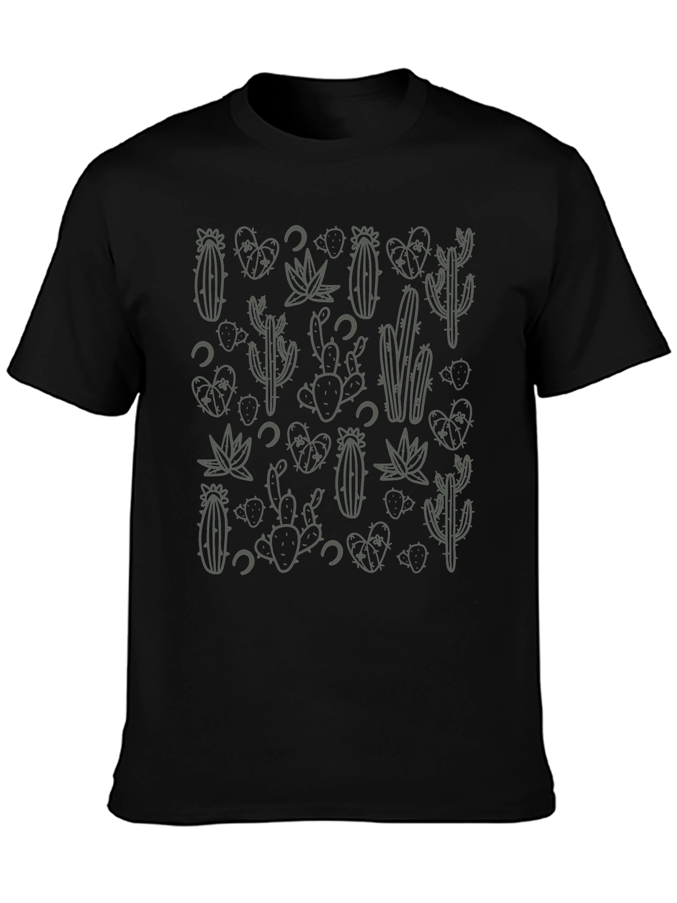 Cactus Pattern T-Shirt - Desert Style Tee