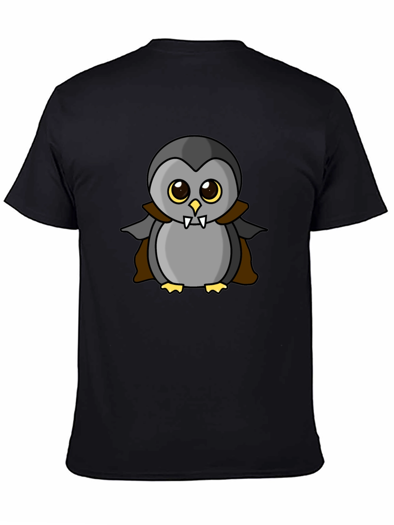 Vampire Penguin Graphic Tee - Halloween Fun!