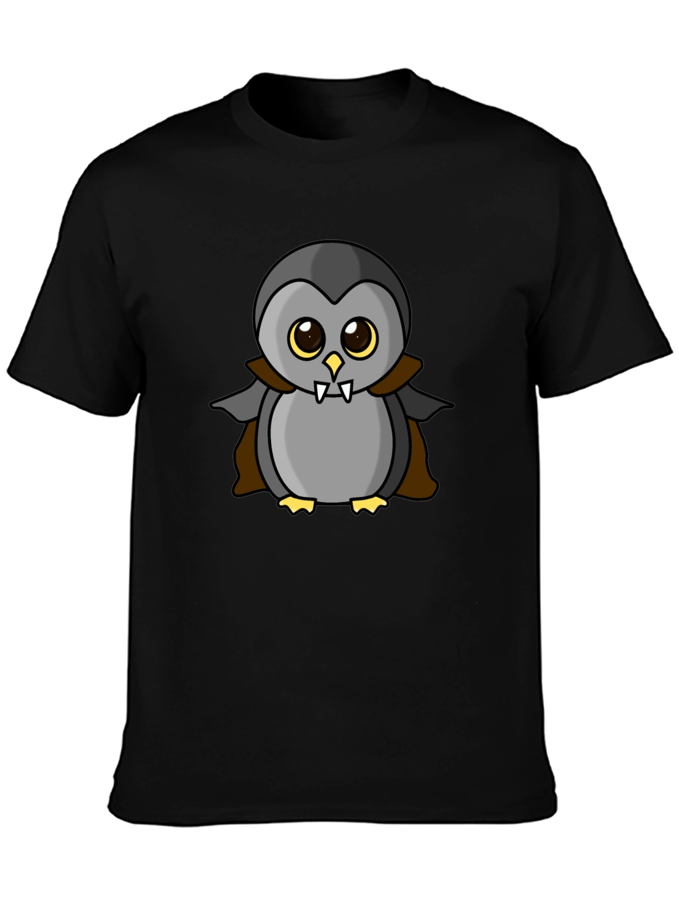 Vampire Penguin Graphic Tee - Halloween Fun!
