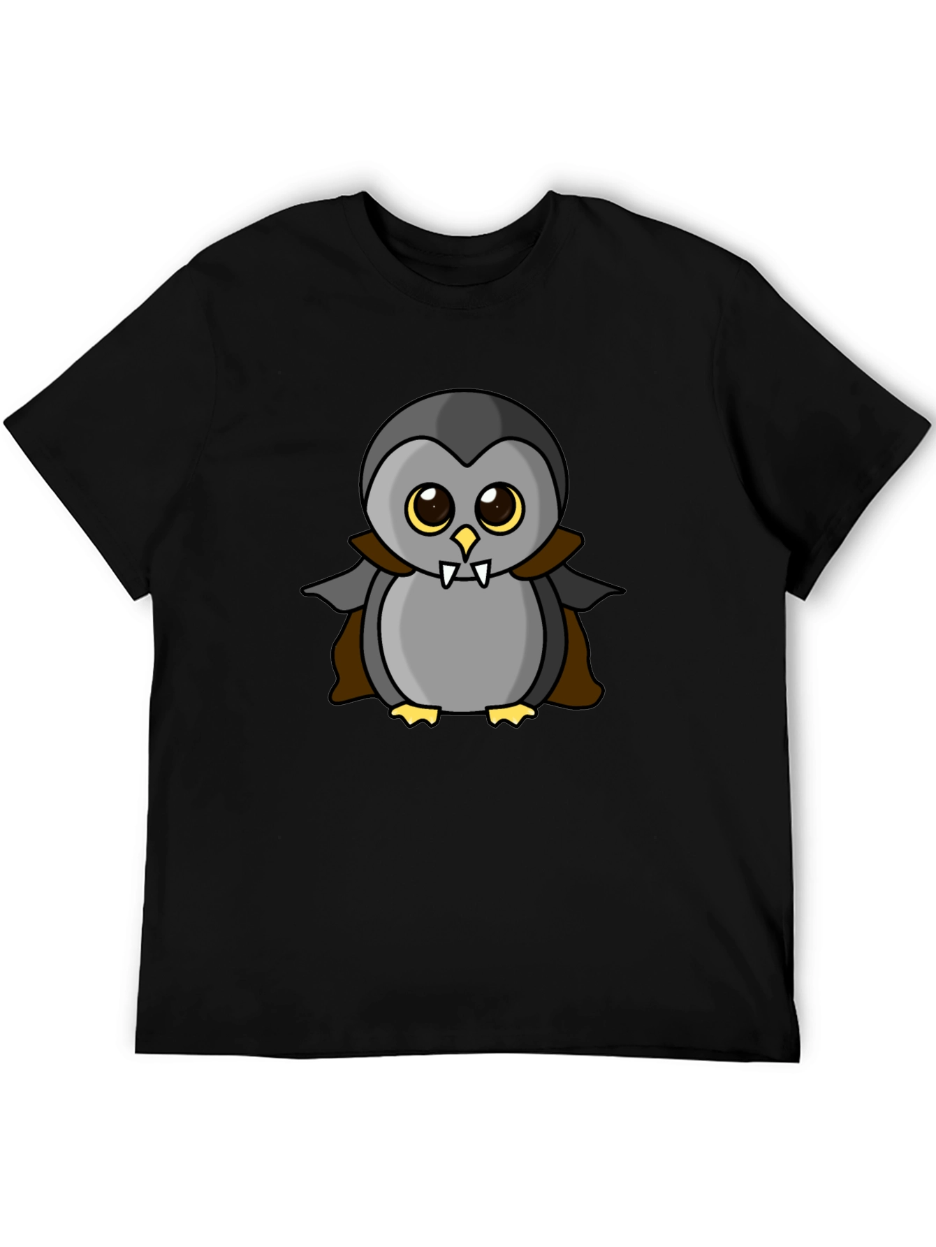 Vampire Penguin Graphic Tee - Halloween Fun!