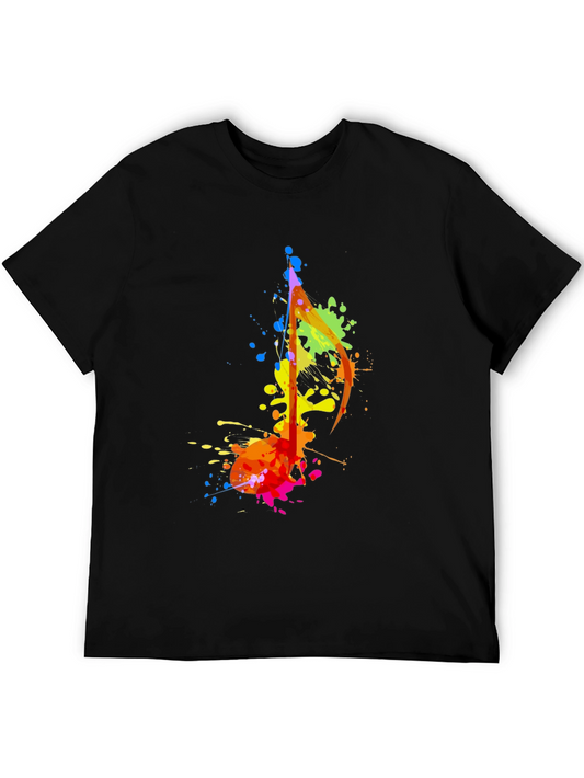 Colorful Music Note Graphic T-Shirt