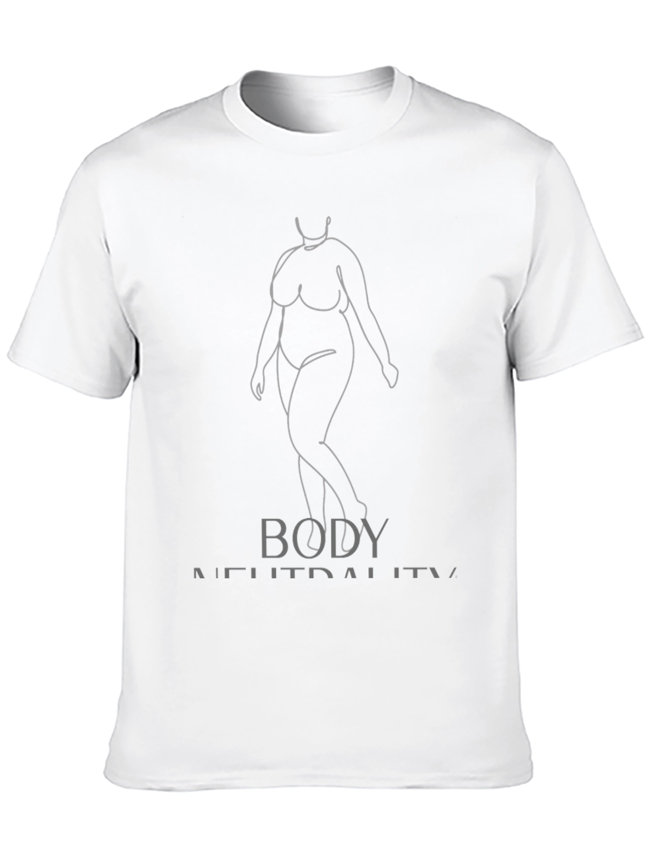 Body Neutrality Line Art T-Shirt - Black