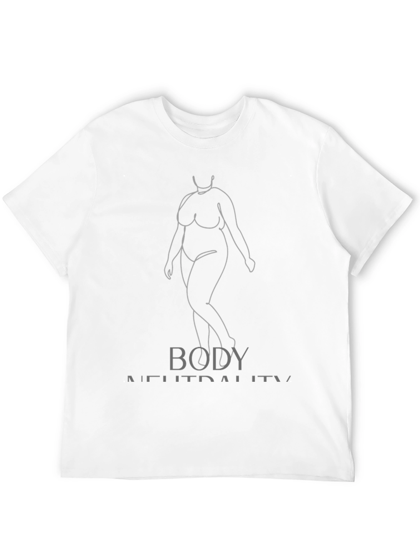 Body Neutrality Line Art T-Shirt - Black