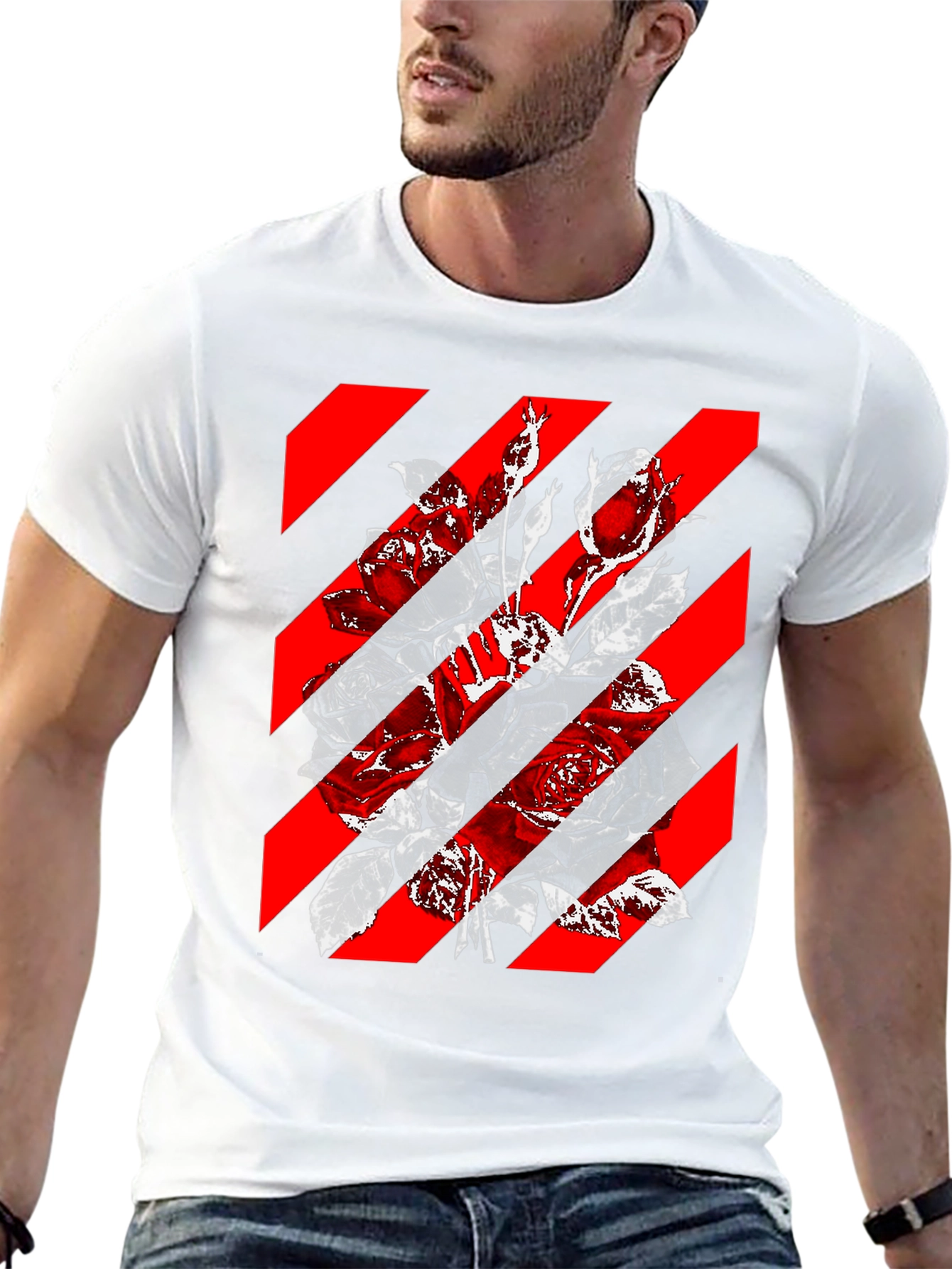 Floral Stripe Graphic Tee