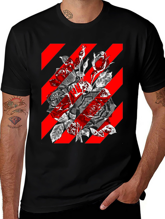 Floral Stripe Graphic Tee