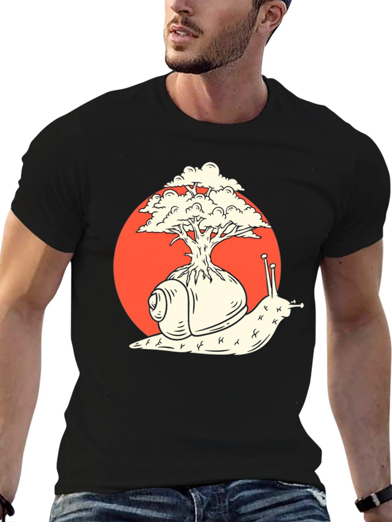 Snail Tree T-Shirt - Nature Inspired Graphic Tee