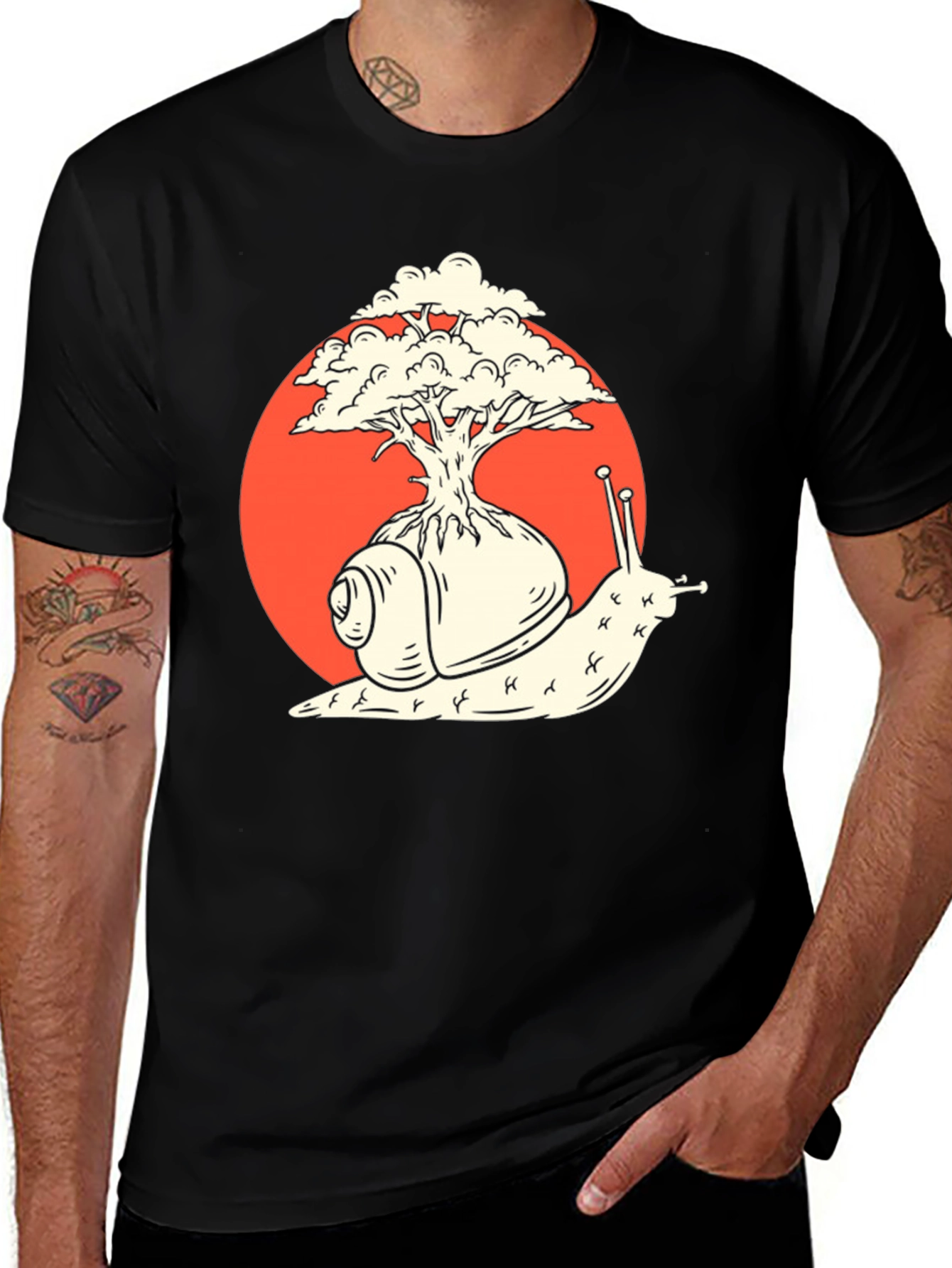 Snail Tree T-Shirt - Nature Inspired Graphic Tee