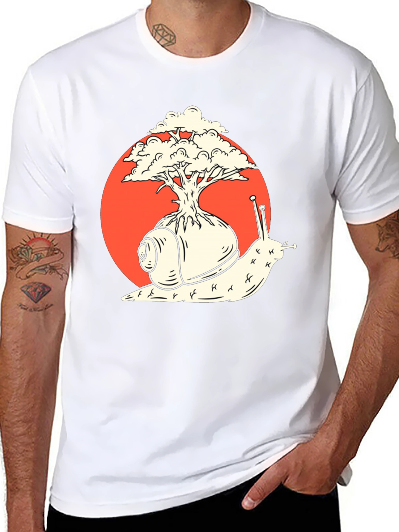 Snail Tree T-Shirt - Nature Inspired Graphic Tee