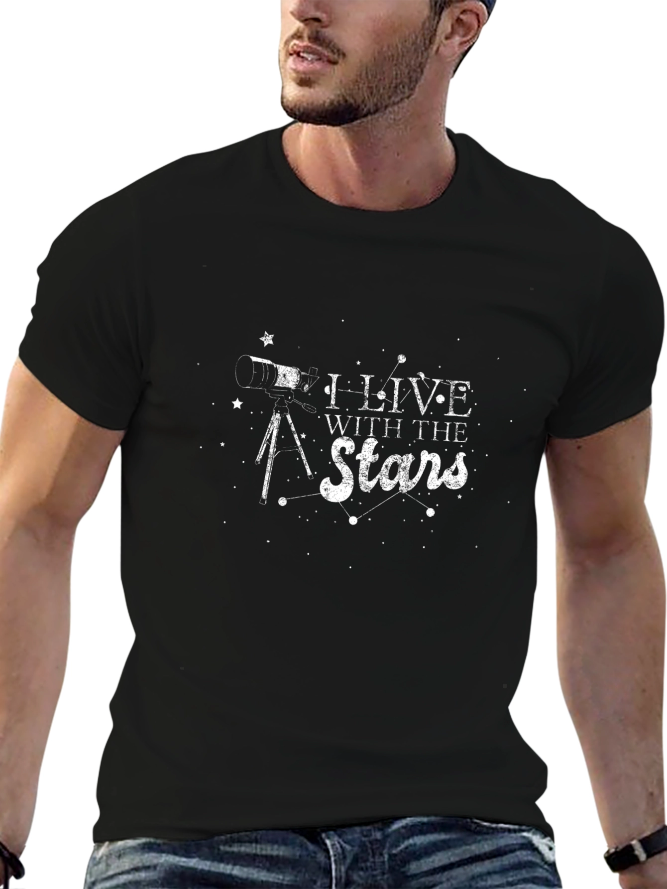 I Live With The Stars Graphic T-Shirt