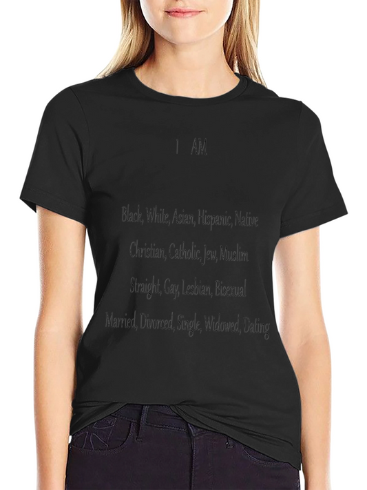 Inclusion T-Shirt: Black White Christian Gay Married & More