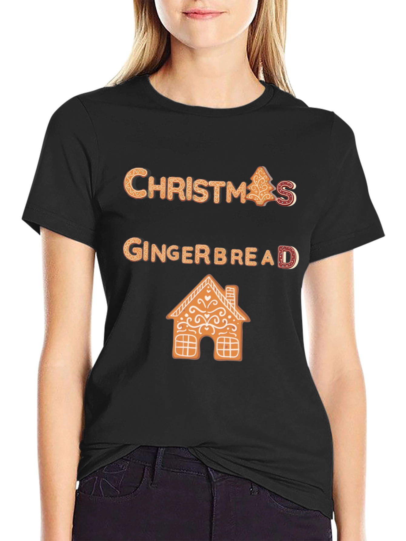 Christmas Gingerbread T-Shirt Festive Holiday Apparel