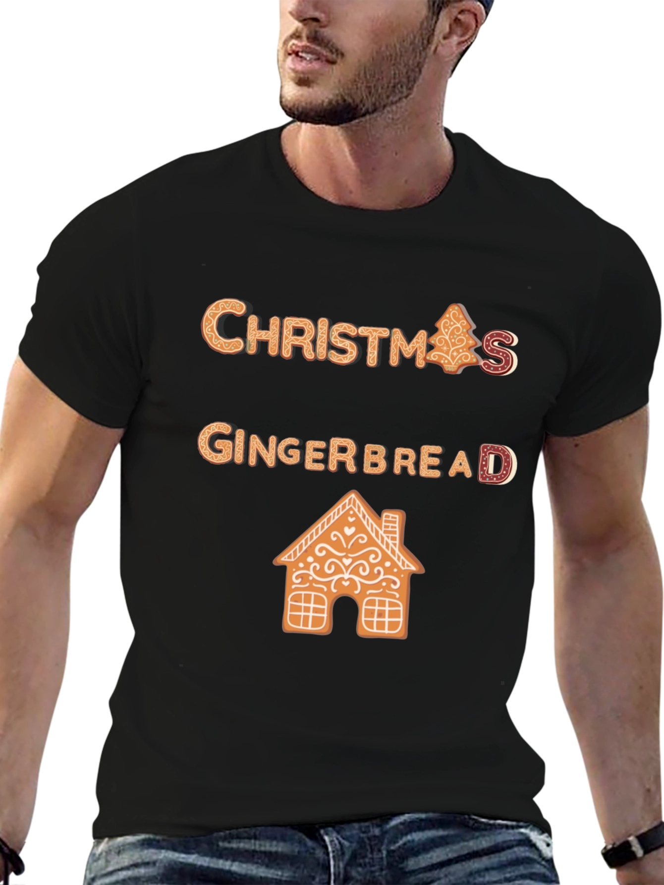Christmas Gingerbread T-Shirt Festive Holiday Apparel