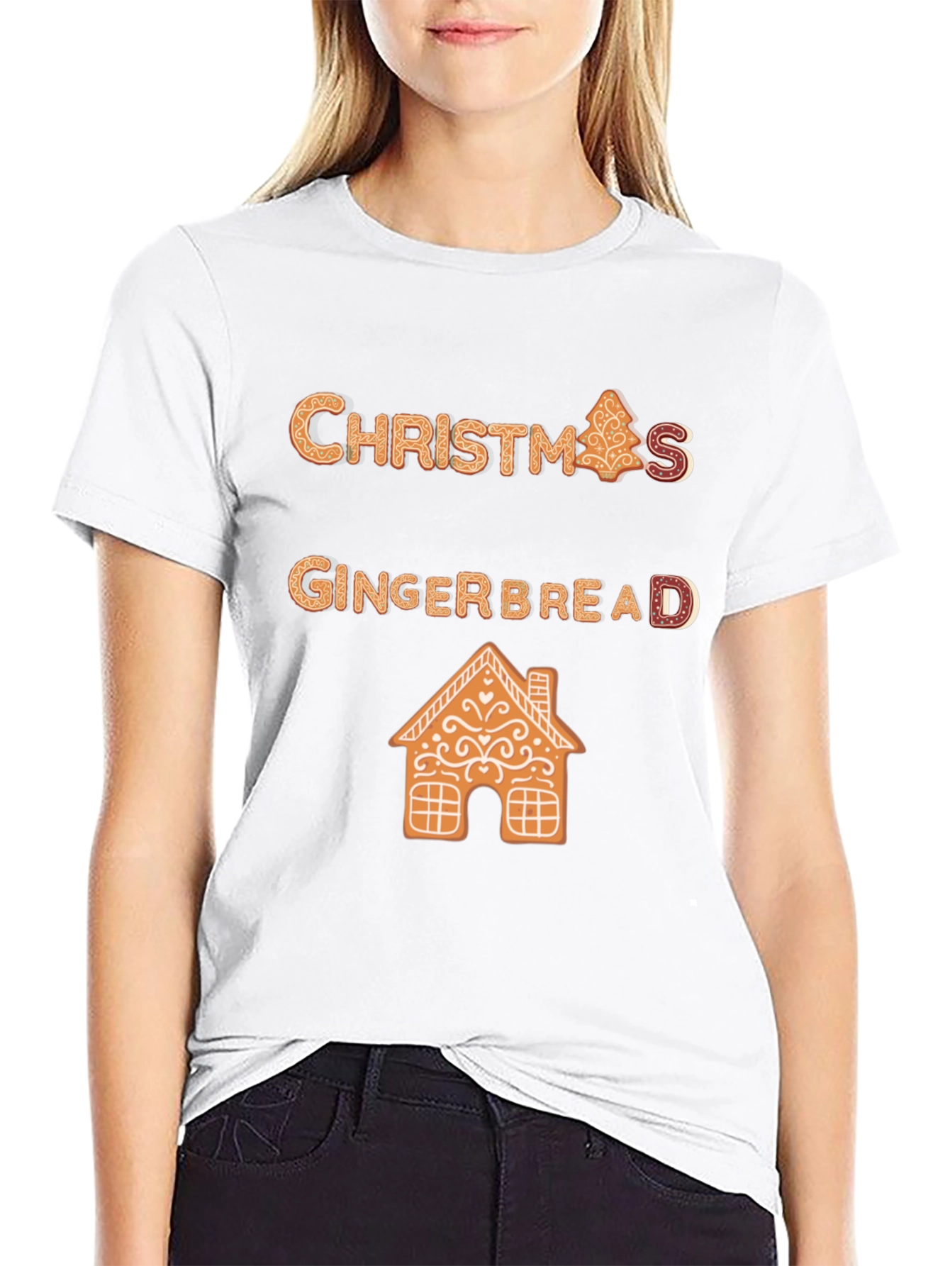 Christmas Gingerbread T-Shirt Festive Holiday Apparel
