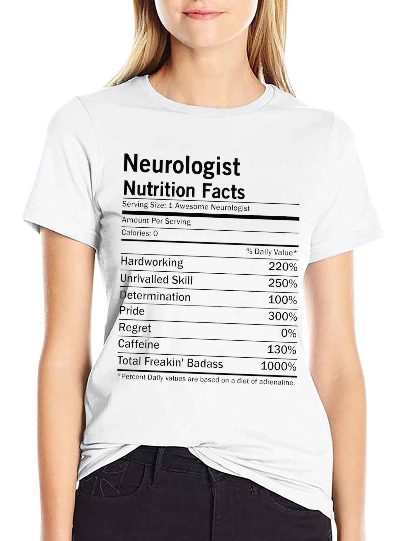 Neurologist Nutrition Facts Funny T-Shirt
