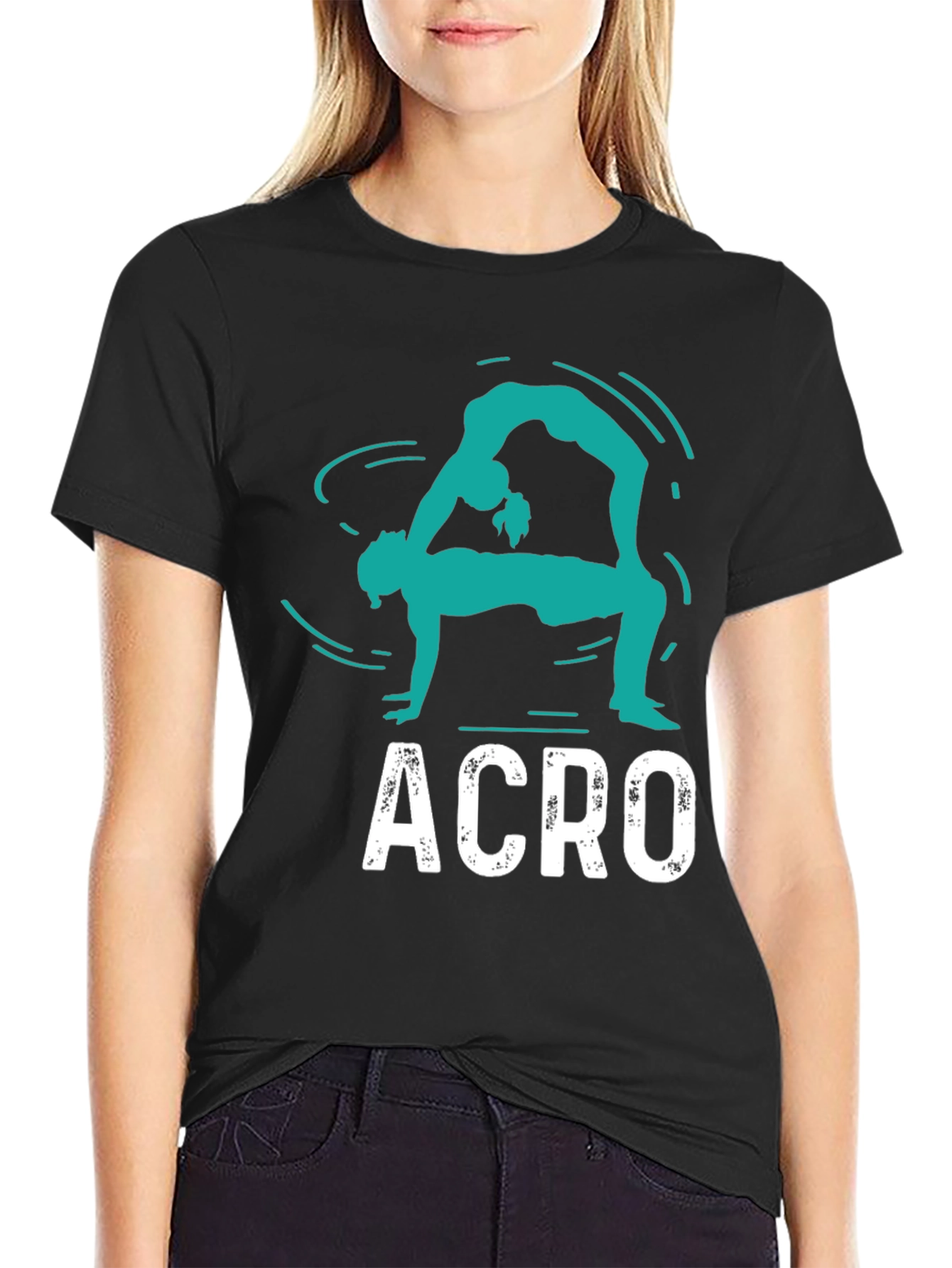 Acro T-Shirt - Black Cotton Graphic Tee