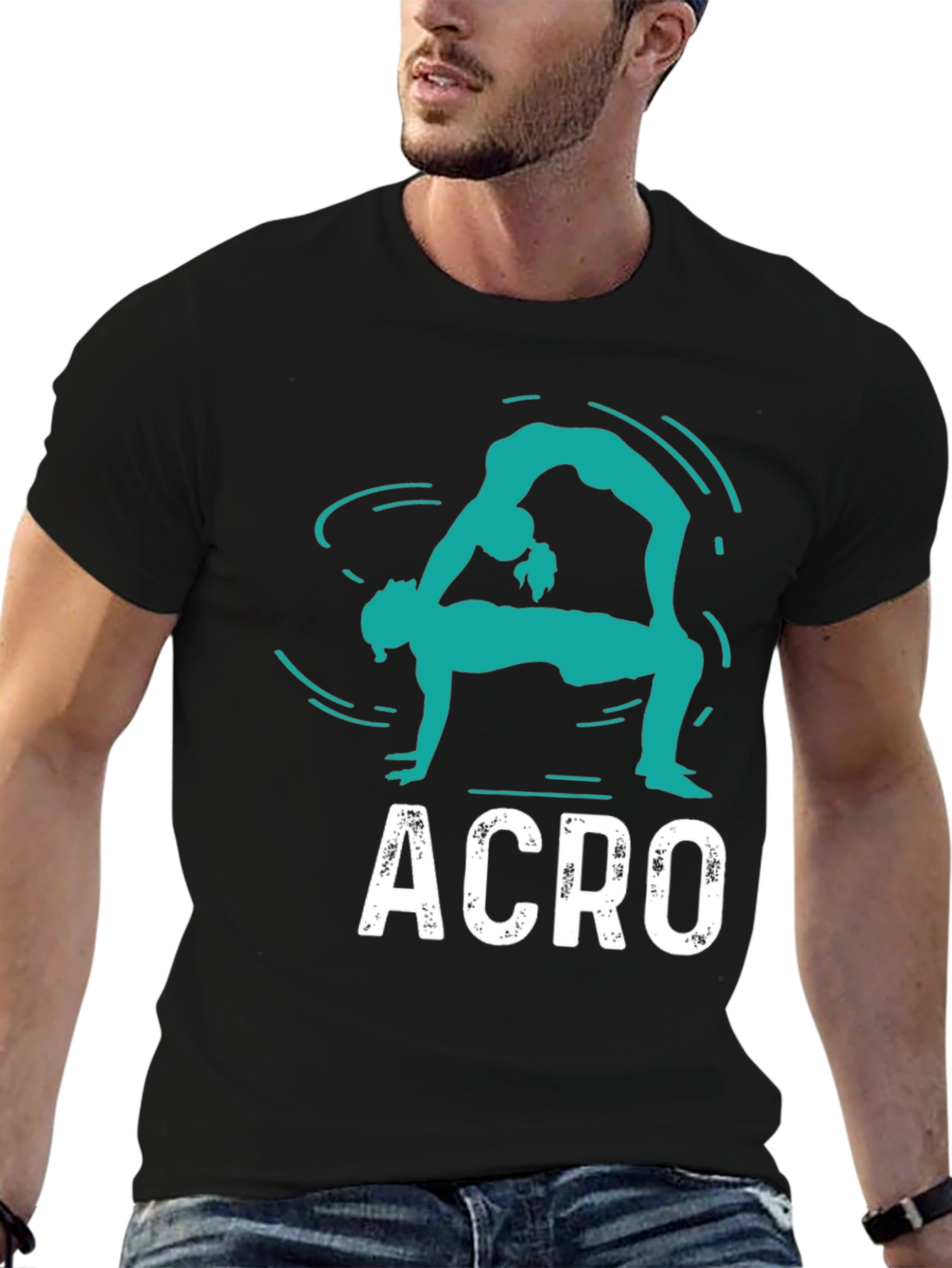 Acro T-Shirt - Black Cotton Graphic Tee