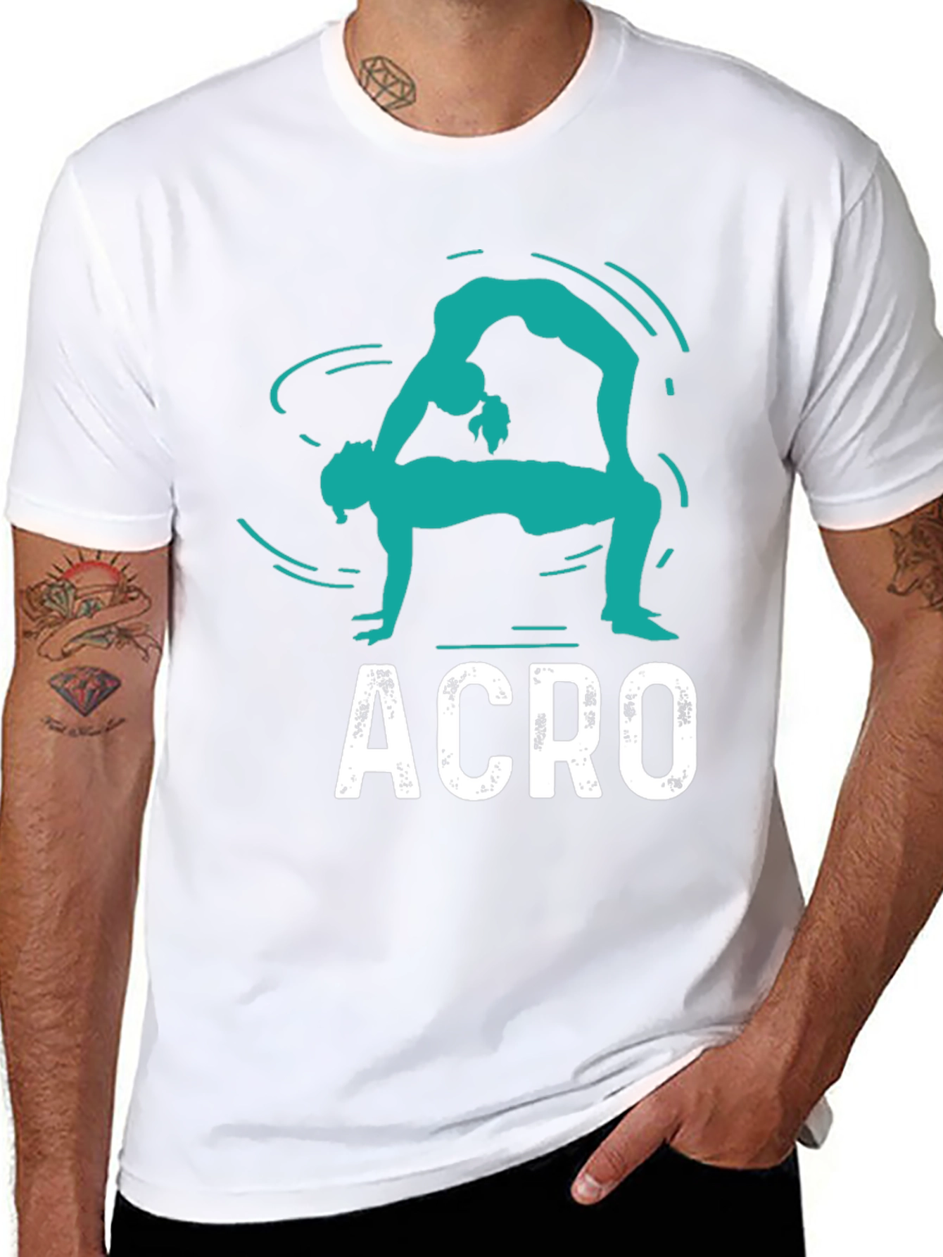 Acro T-Shirt - Black Cotton Graphic Tee