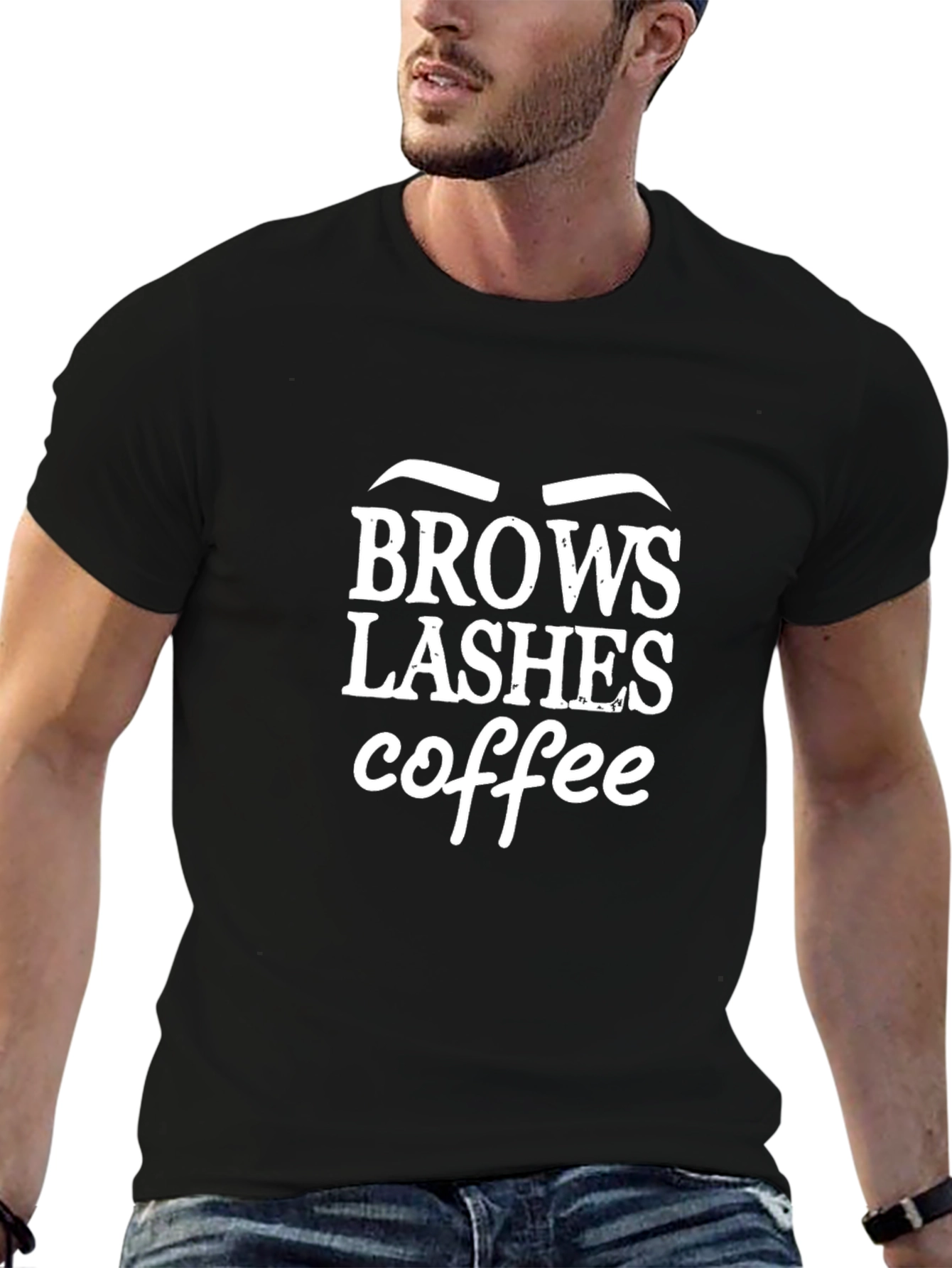 Brows Lashes Coffee Graphic Tee - Unisex T-Shirt
