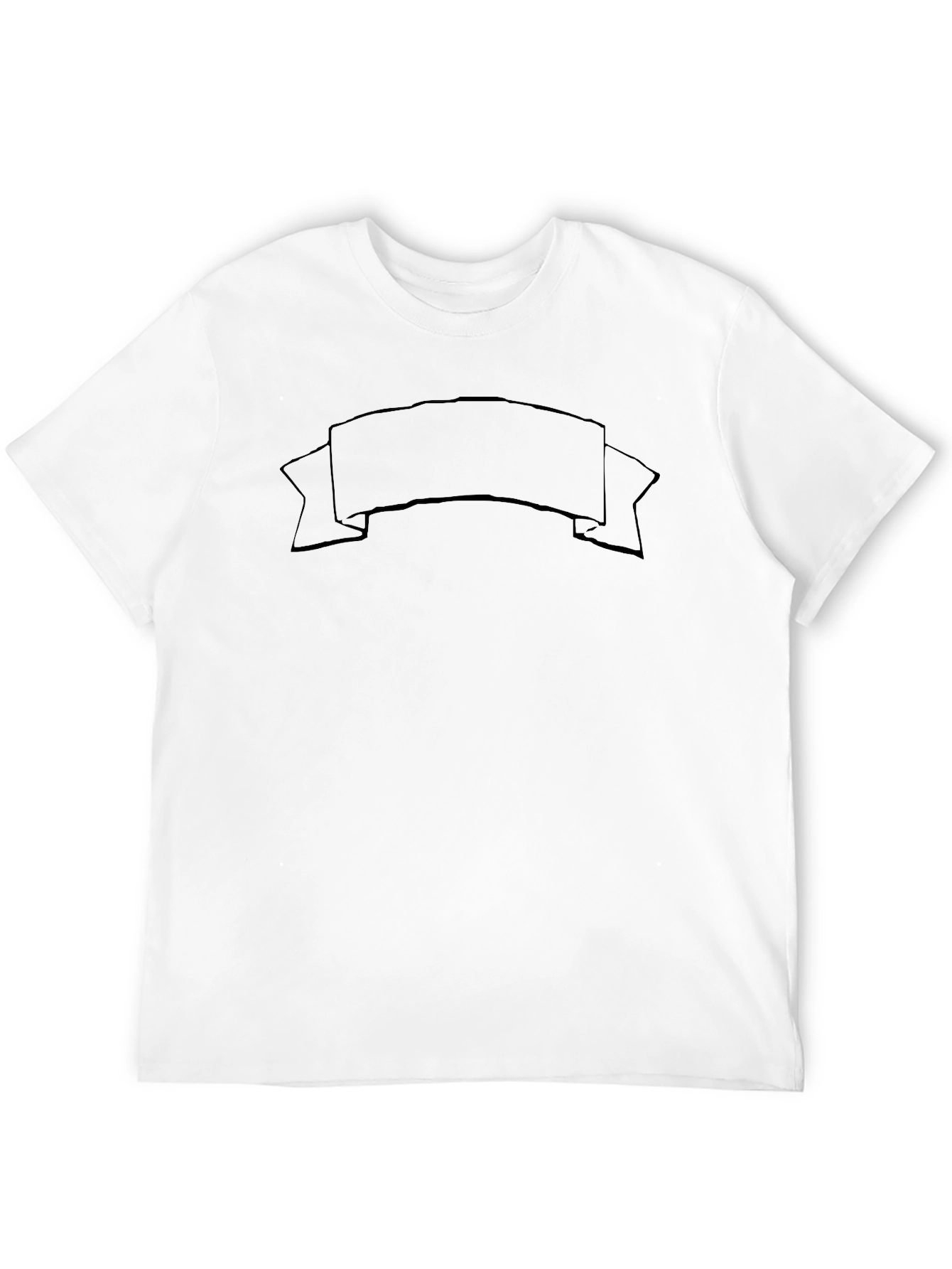 Mens Black Graphic T-Shirt with Customizable Banner Design