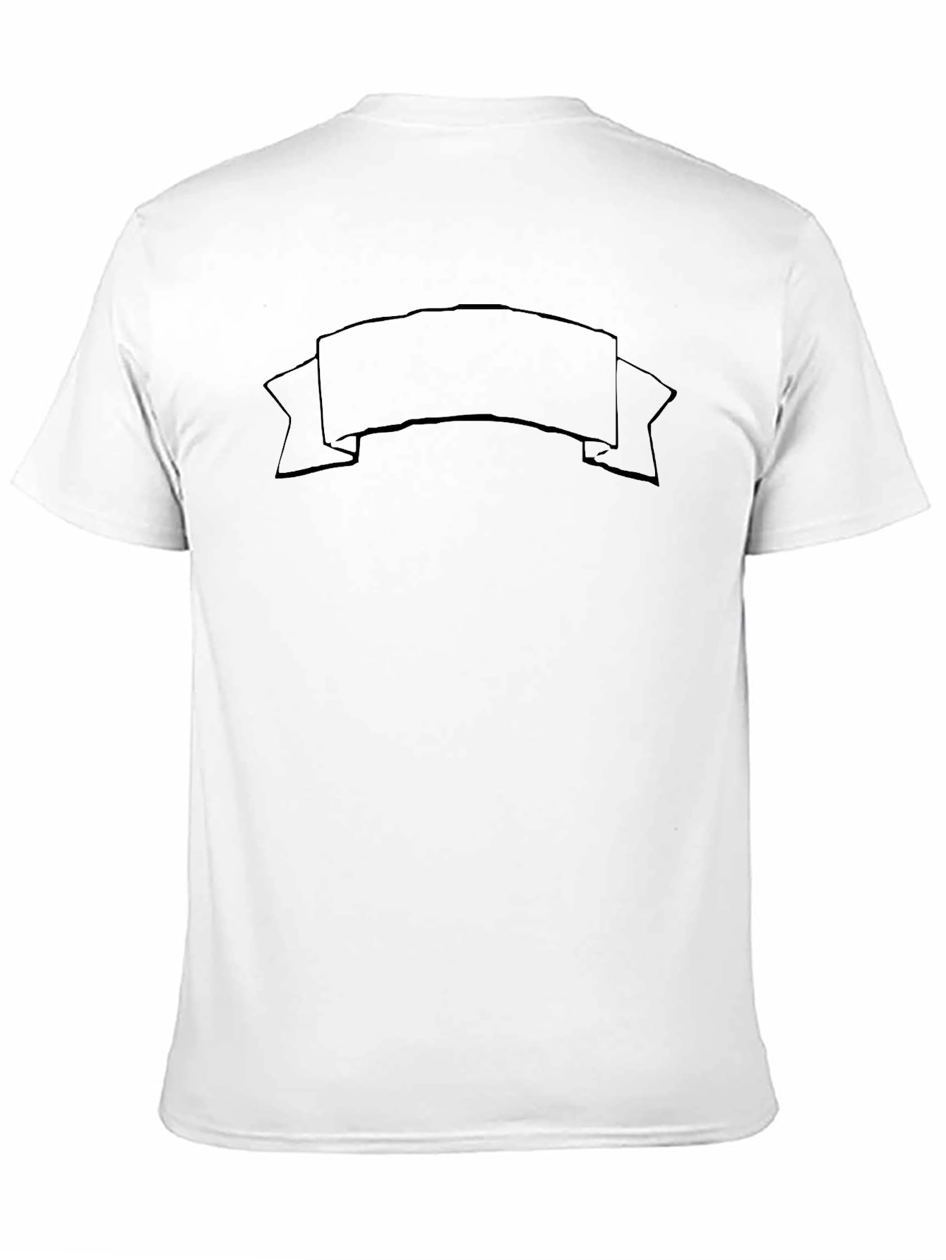 Mens Black Graphic T-Shirt with Customizable Banner Design