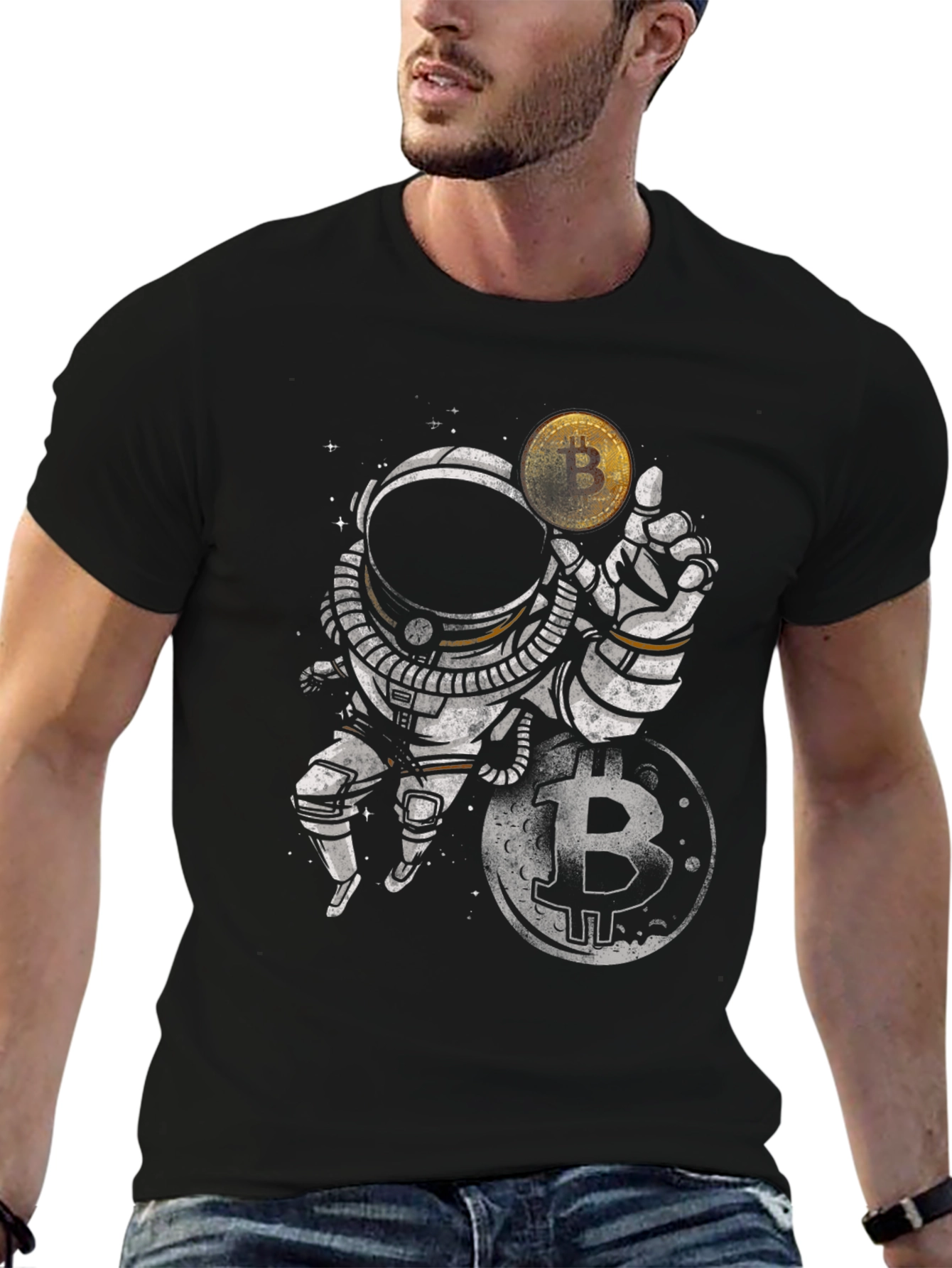 Bitcoin Astronaut Graphic Tee - Crypto T-Shirt