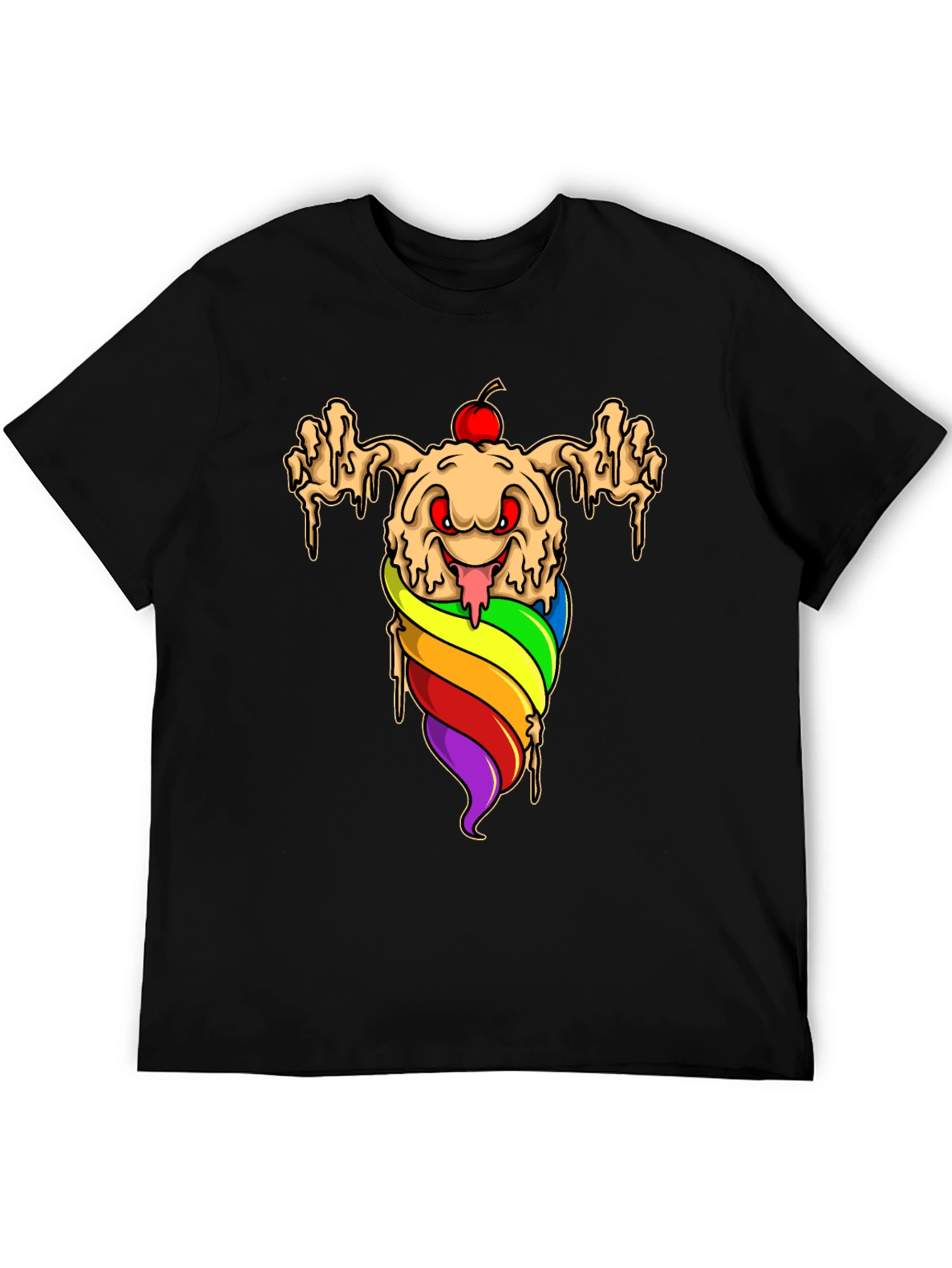 Rainbow Ice Cream Monster Graphic Tee