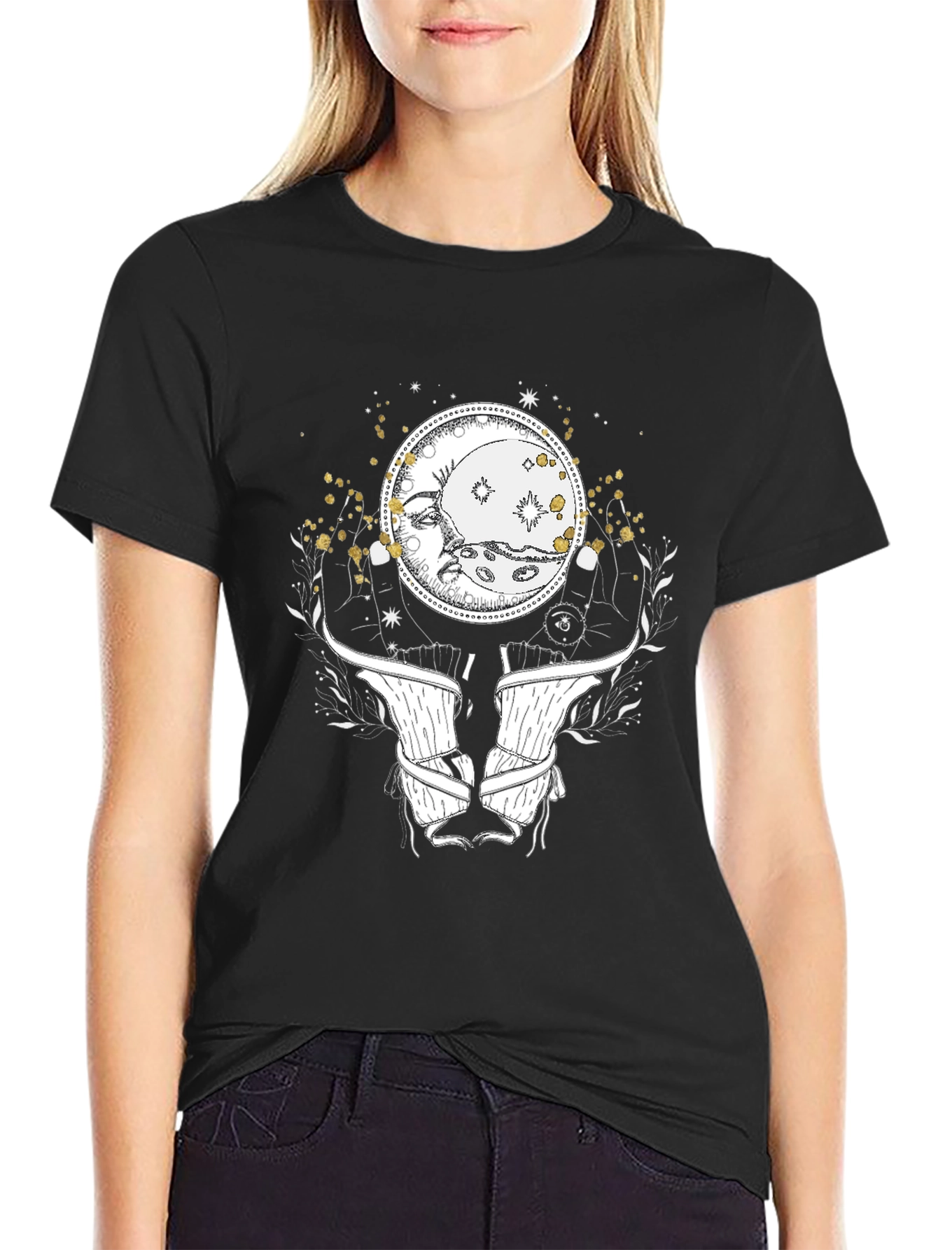 Mystic Moon Graphic Tee - Celestial Design