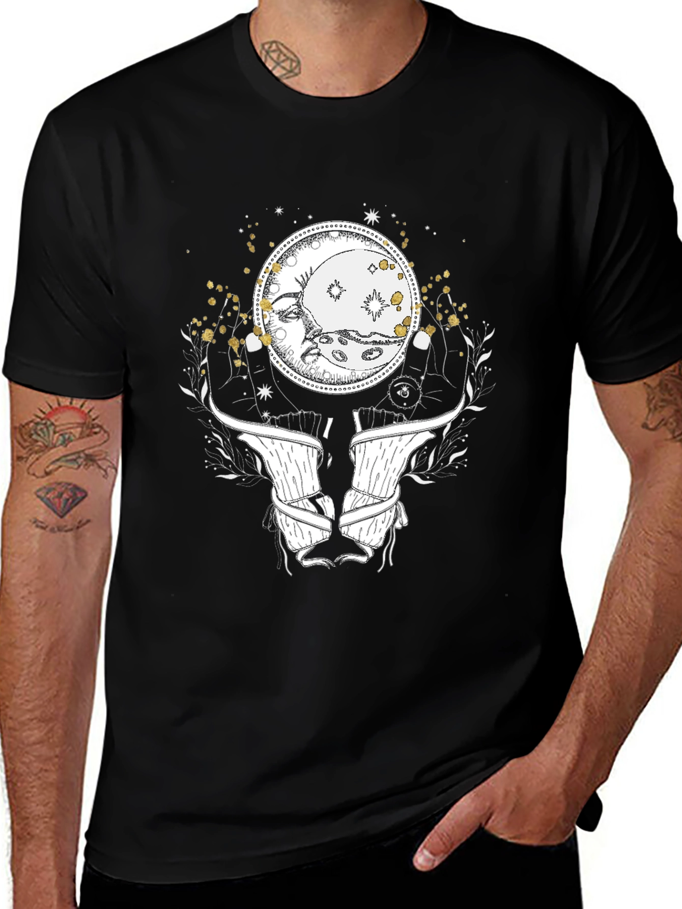 Mystic Moon Graphic Tee - Celestial Design