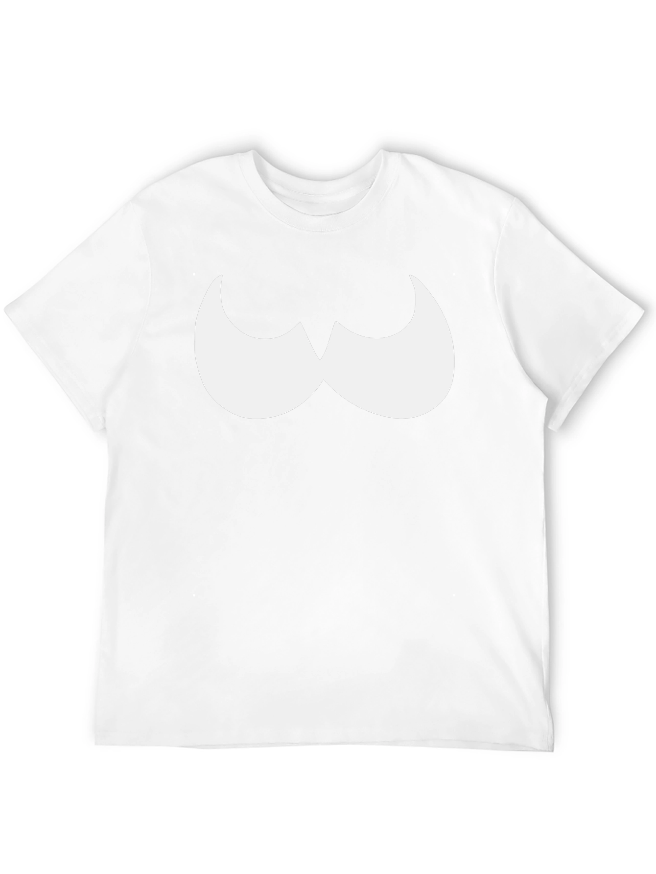 Funny Mustache Graphic Black T-Shirt
