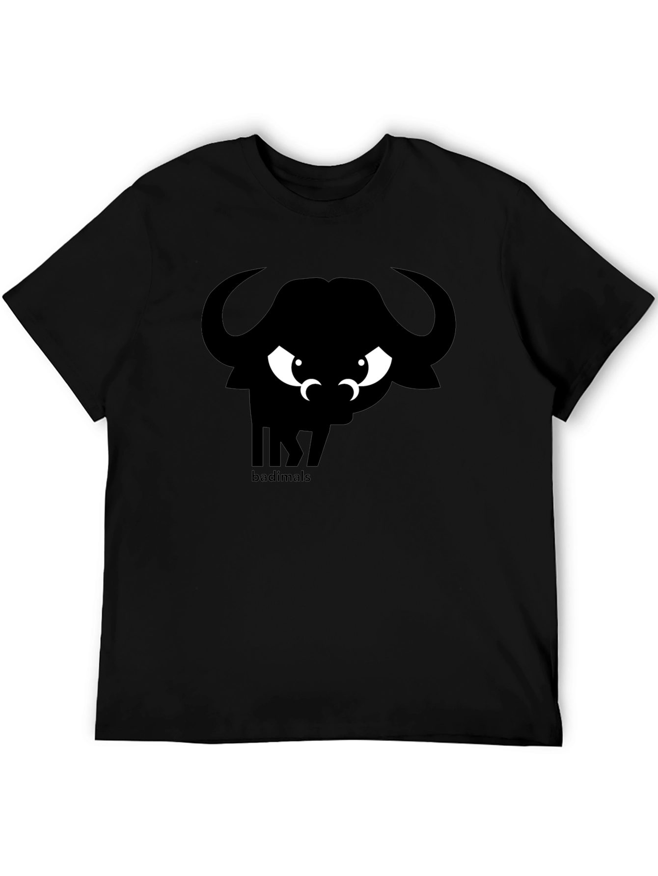 Badimals Buffalo Graphic Tee - Black Cotton T-Shirt