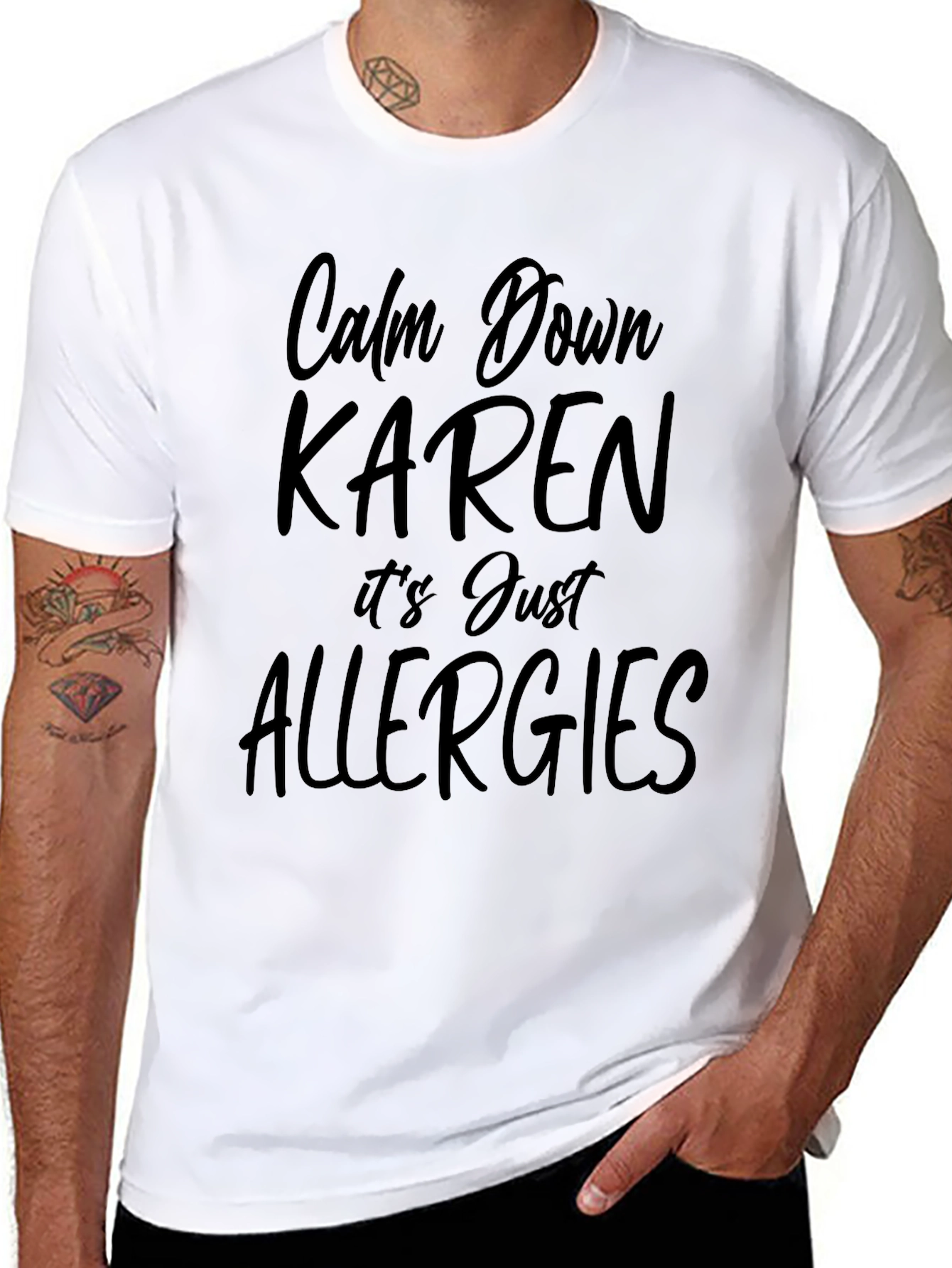Calm Down Karen Allergies Graphic Tee