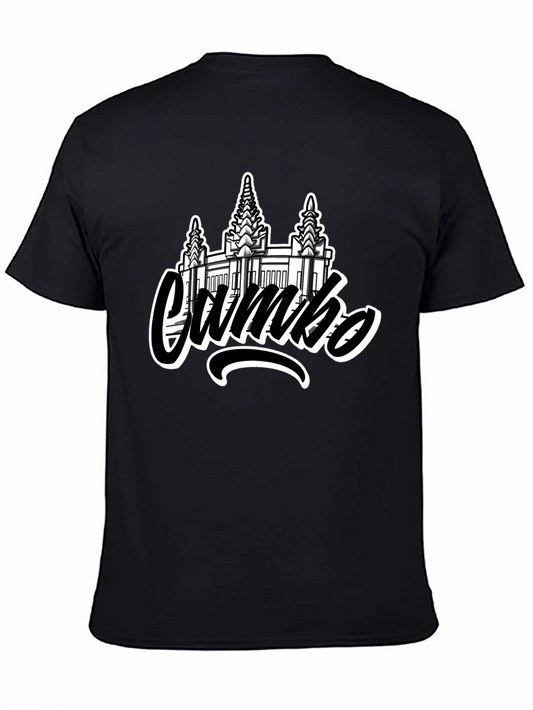 Cambodia Temple Graphic Black T-Shirt