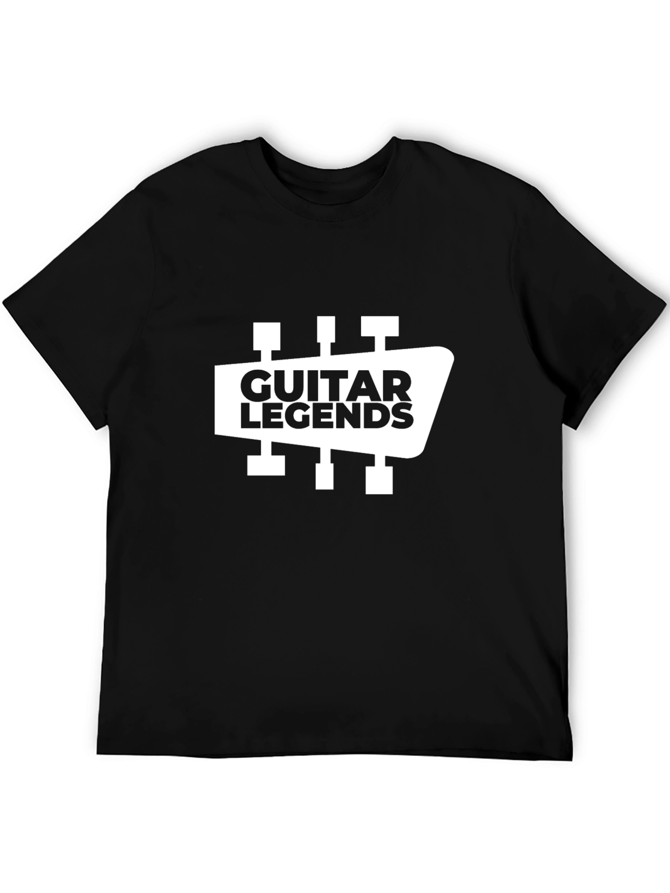 Guitar Legends Graphic Tee - Black Cotton T-Shirt