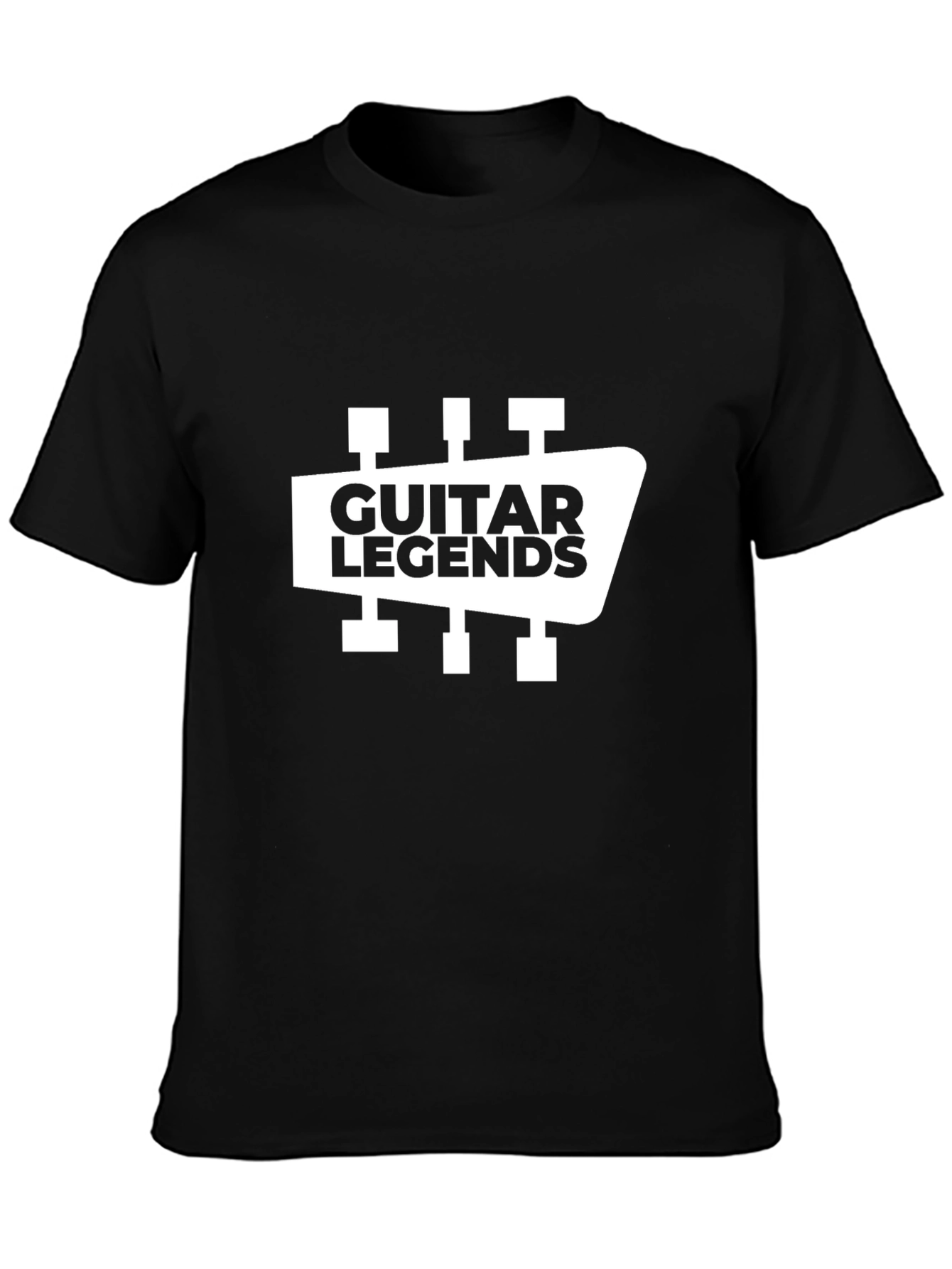 Guitar Legends Graphic Tee - Black Cotton T-Shirt