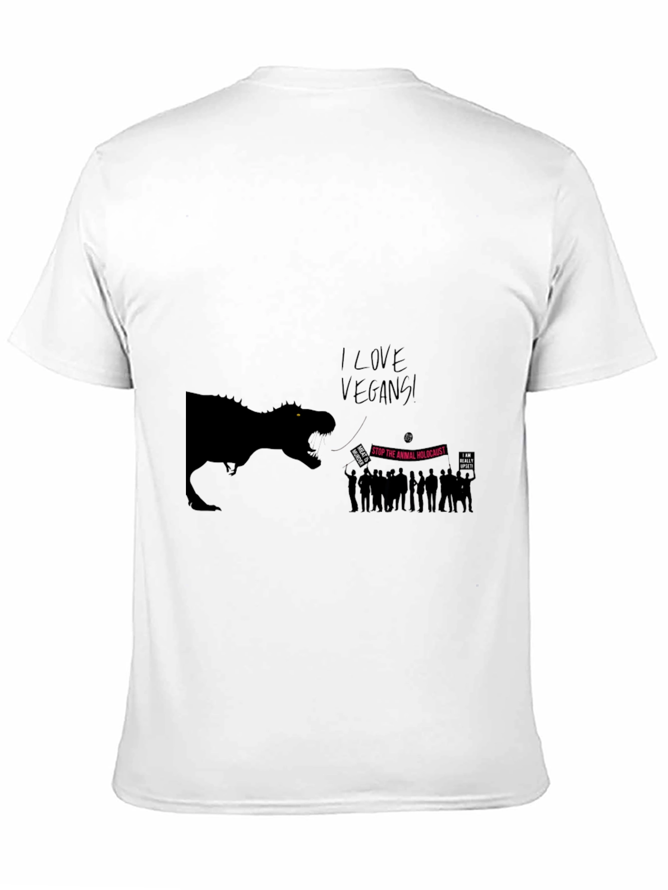 I Love Vegans T-Shirt - Funny Dinosaur Graphic Tee