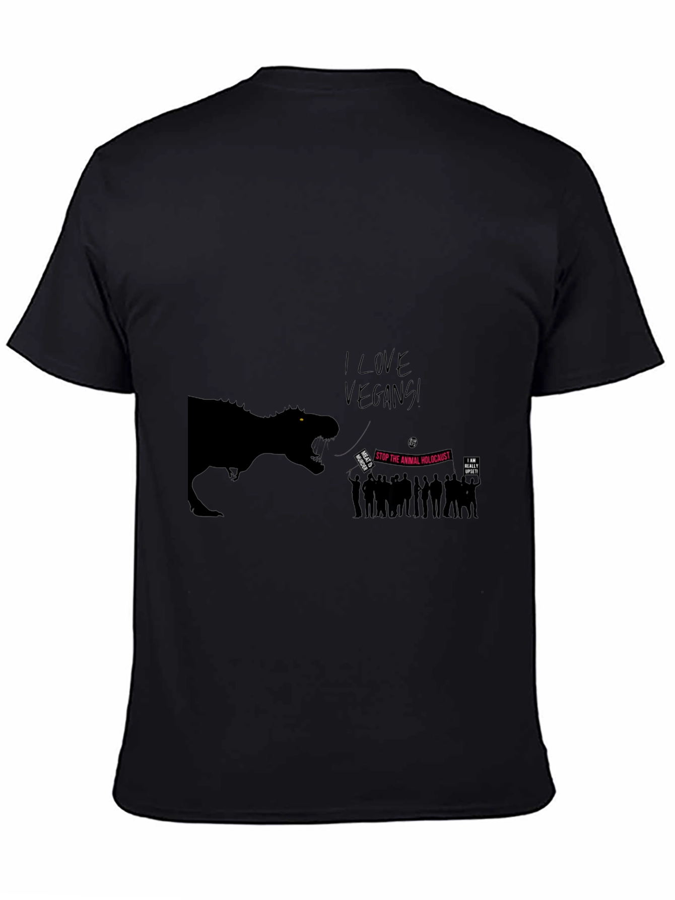 I Love Vegans T-Shirt - Funny Dinosaur Graphic Tee