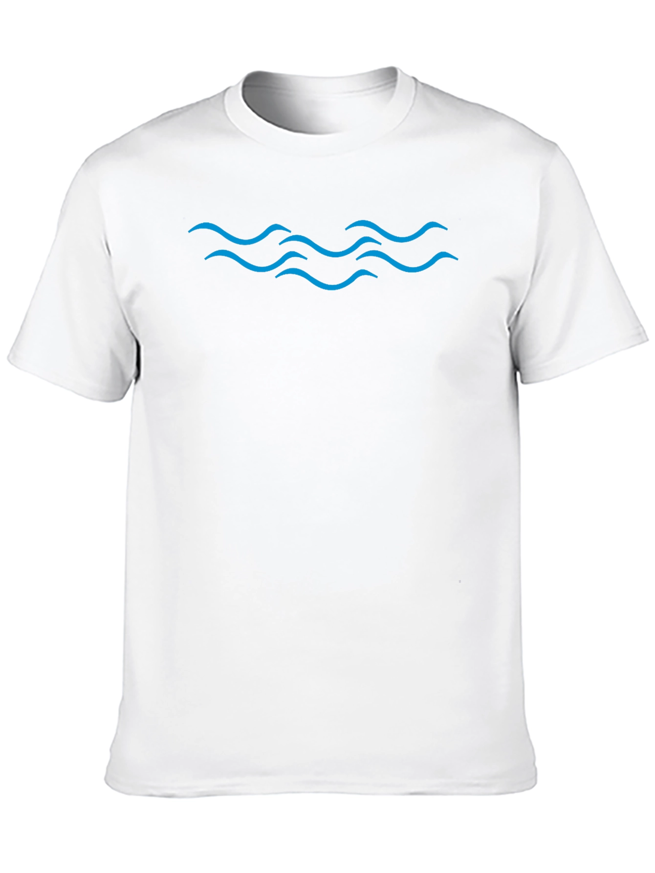 Blue Waves Graphic Tee - Classic Black T-Shirt