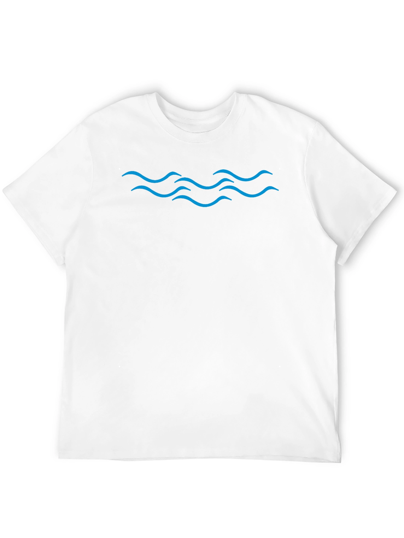 Blue Waves Graphic Tee - Classic Black T-Shirt