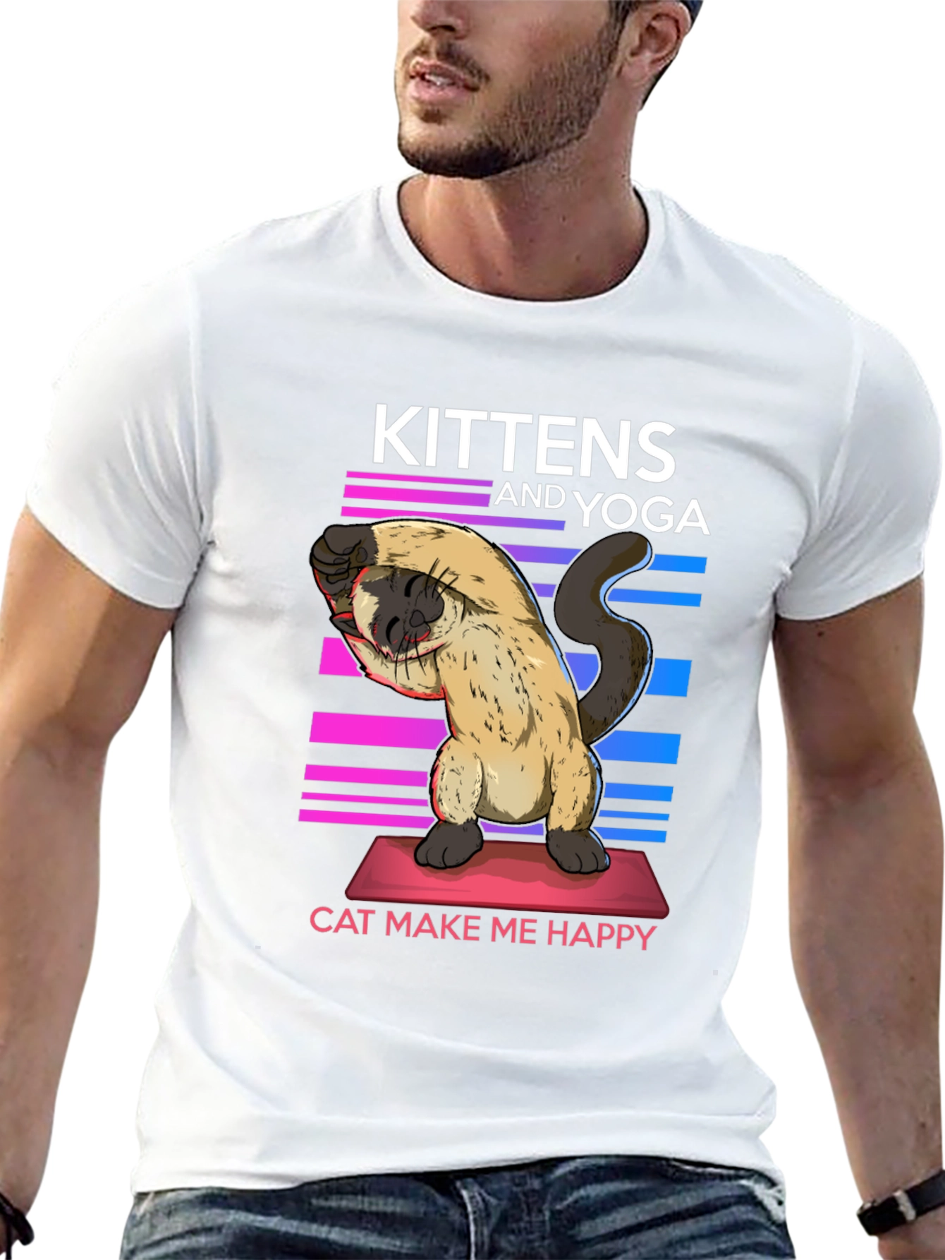 Kittens & Yoga Cat Lover T-Shirt
