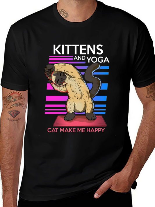 Kittens & Yoga Cat Lover T-Shirt