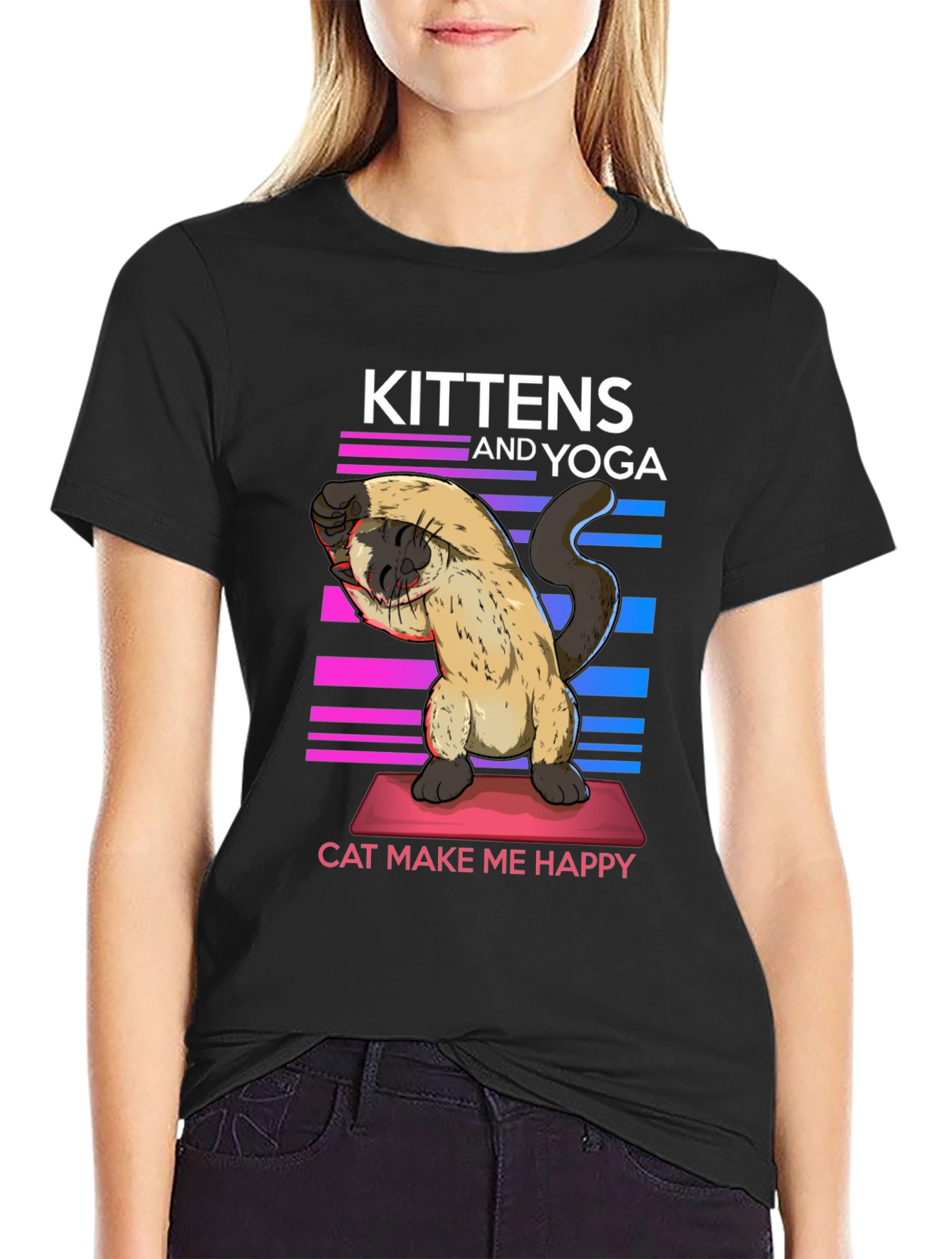 Kittens & Yoga Cat Lover T-Shirt