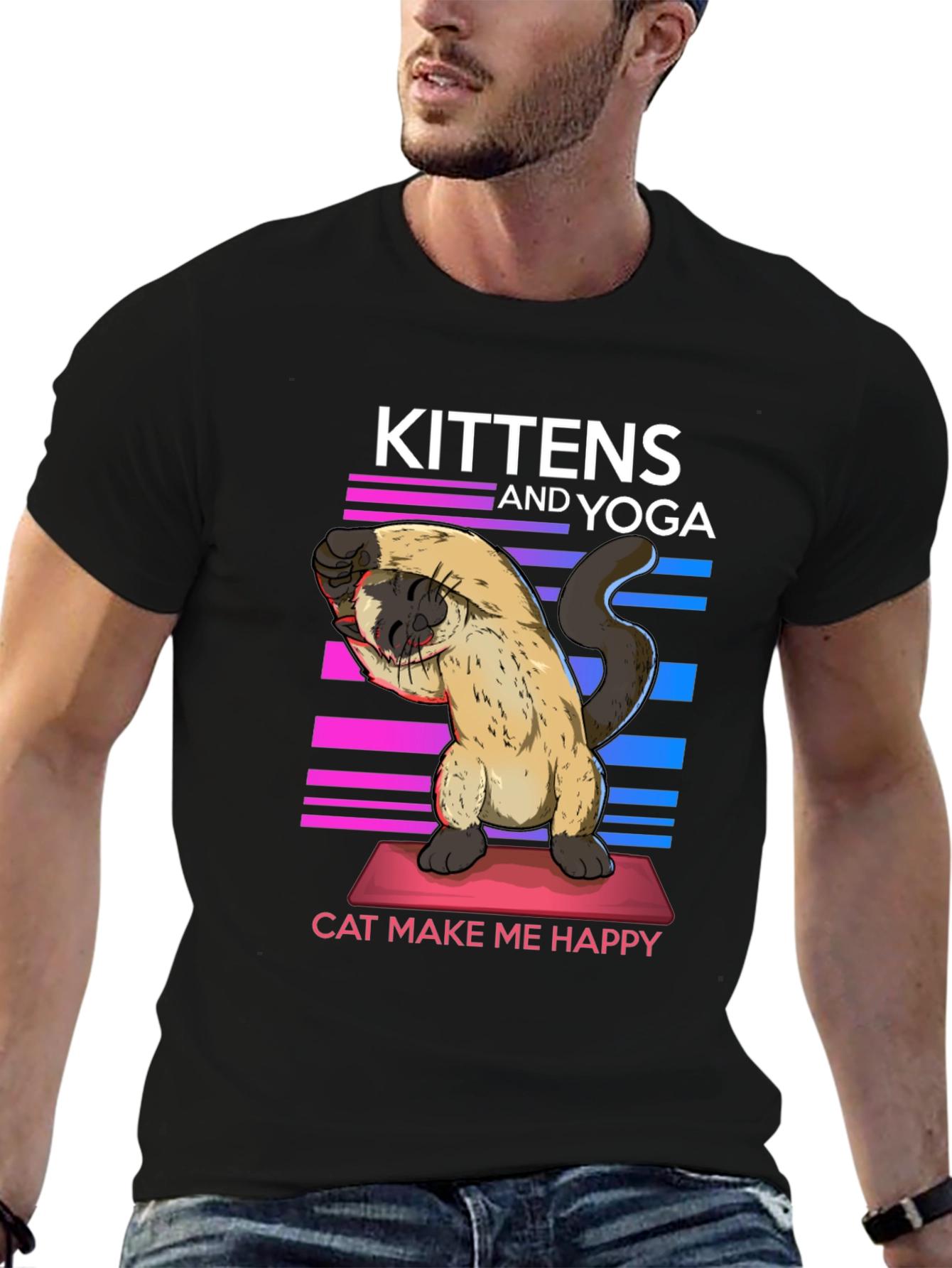 Kittens & Yoga Cat Lover T-Shirt